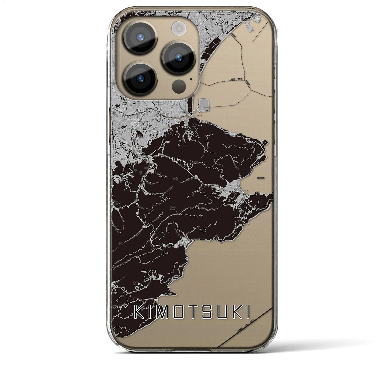 【肝付(鹿児島県)】地図柄iPhoneケース(クリアタイプ)