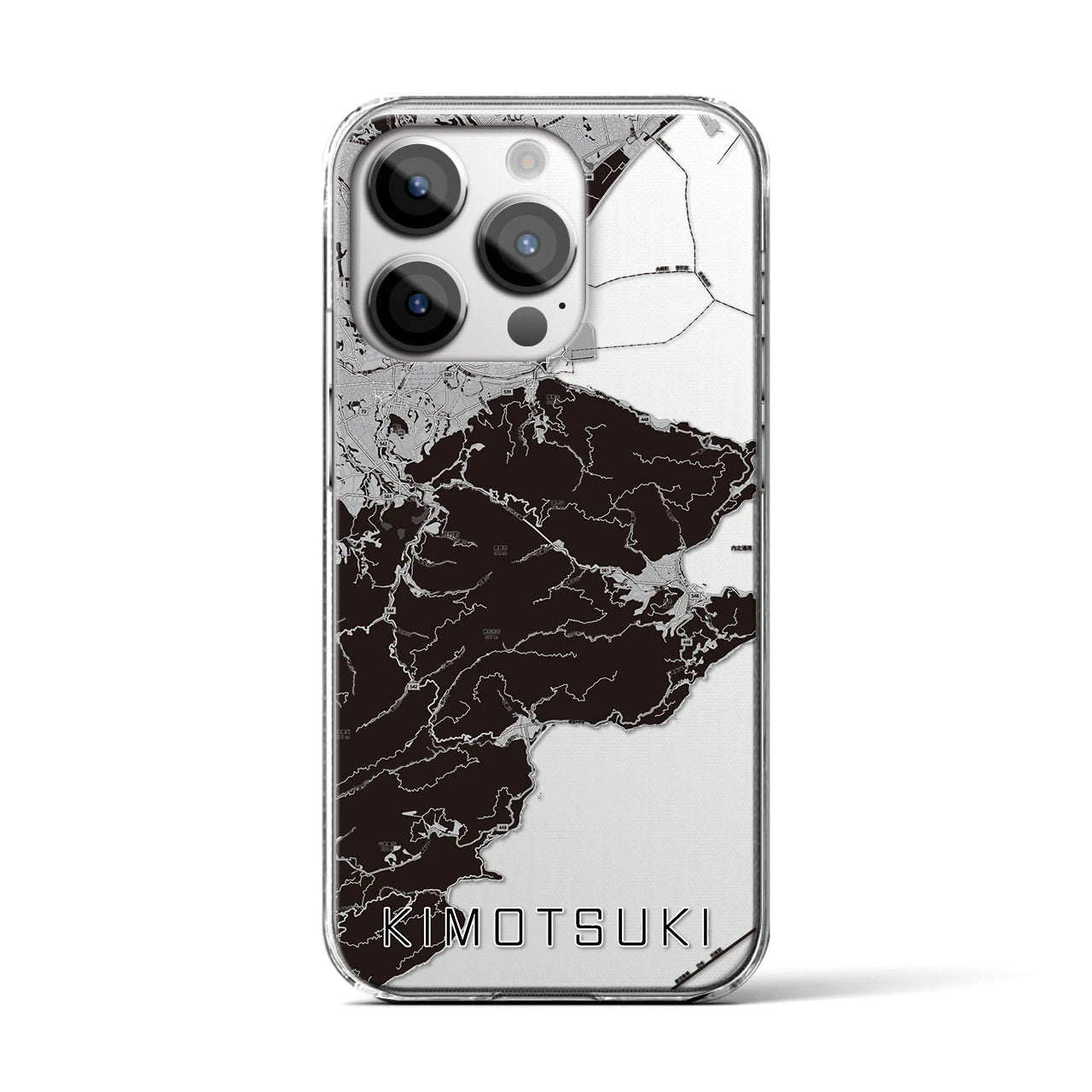 【肝付(鹿児島県)】地図柄iPhoneケース(クリアタイプ)