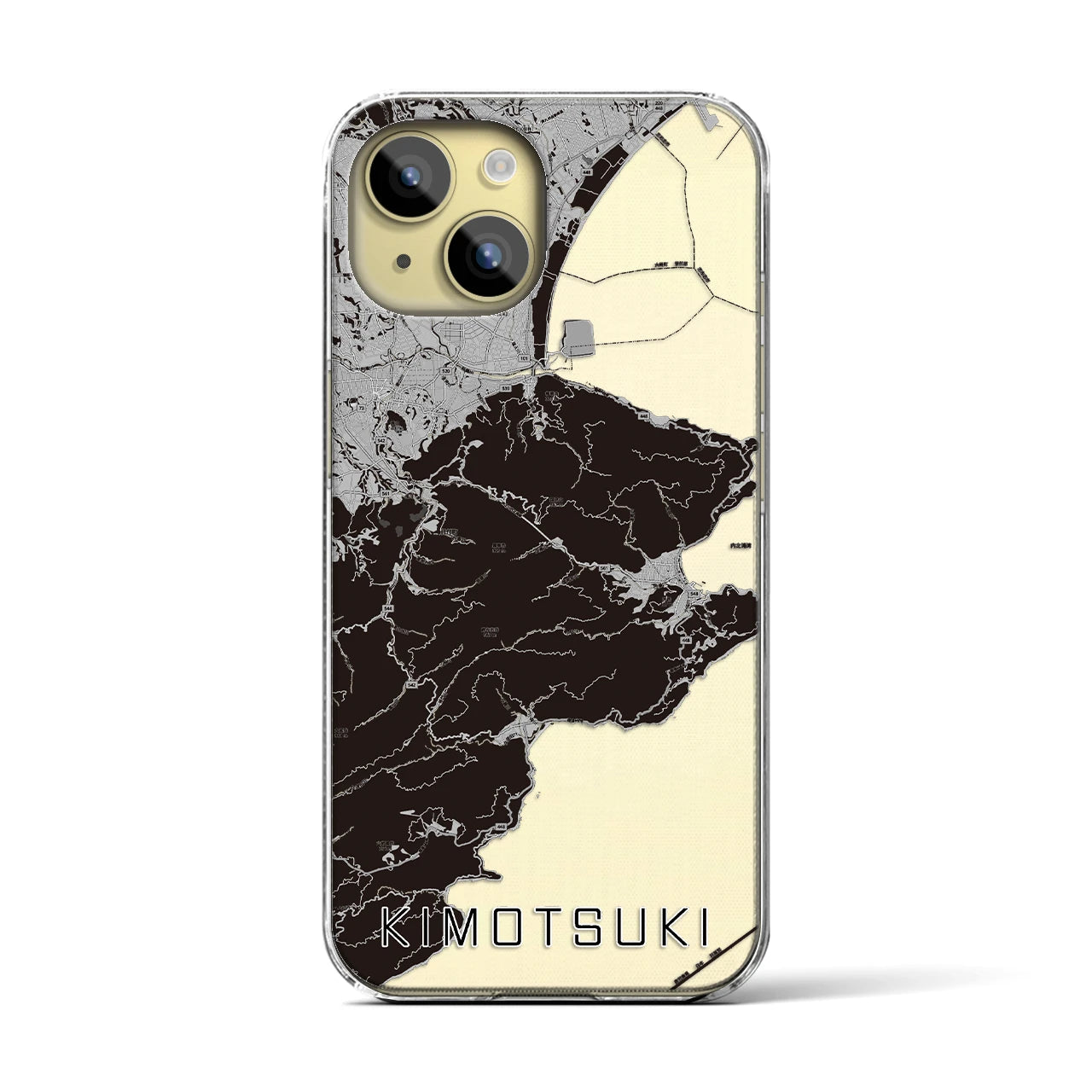 【肝付(鹿児島県)】地図柄iPhoneケース(クリアタイプ)