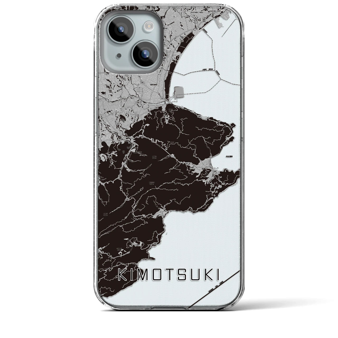 【肝付(鹿児島県)】地図柄iPhoneケース(クリアタイプ)