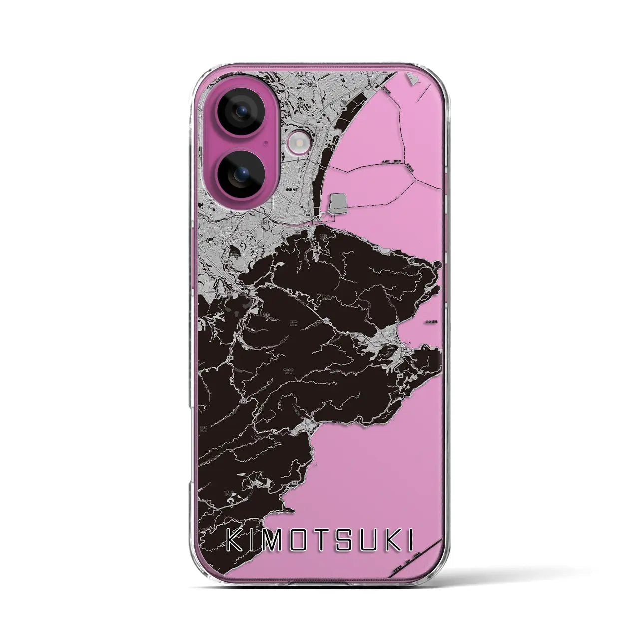 【肝付(鹿児島県)】地図柄iPhoneケース(クリアタイプ)