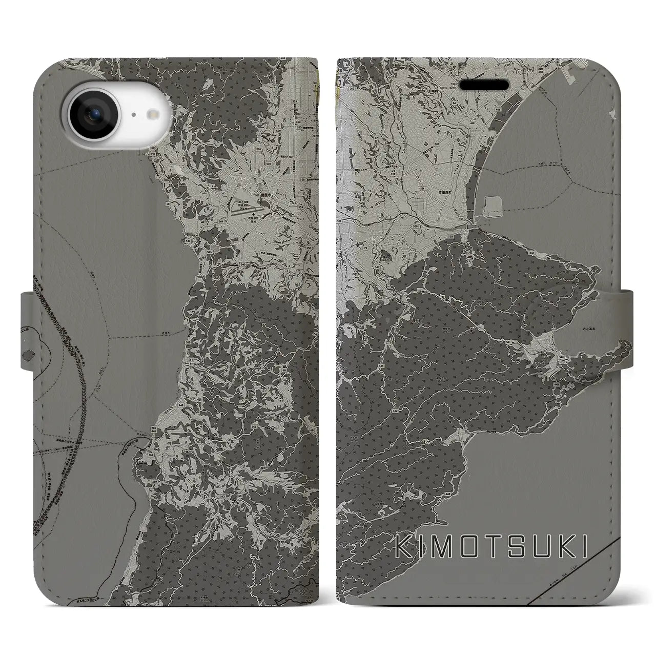 【肝付(鹿児島県)】地図柄iPhoneケース(手帳タイプ)