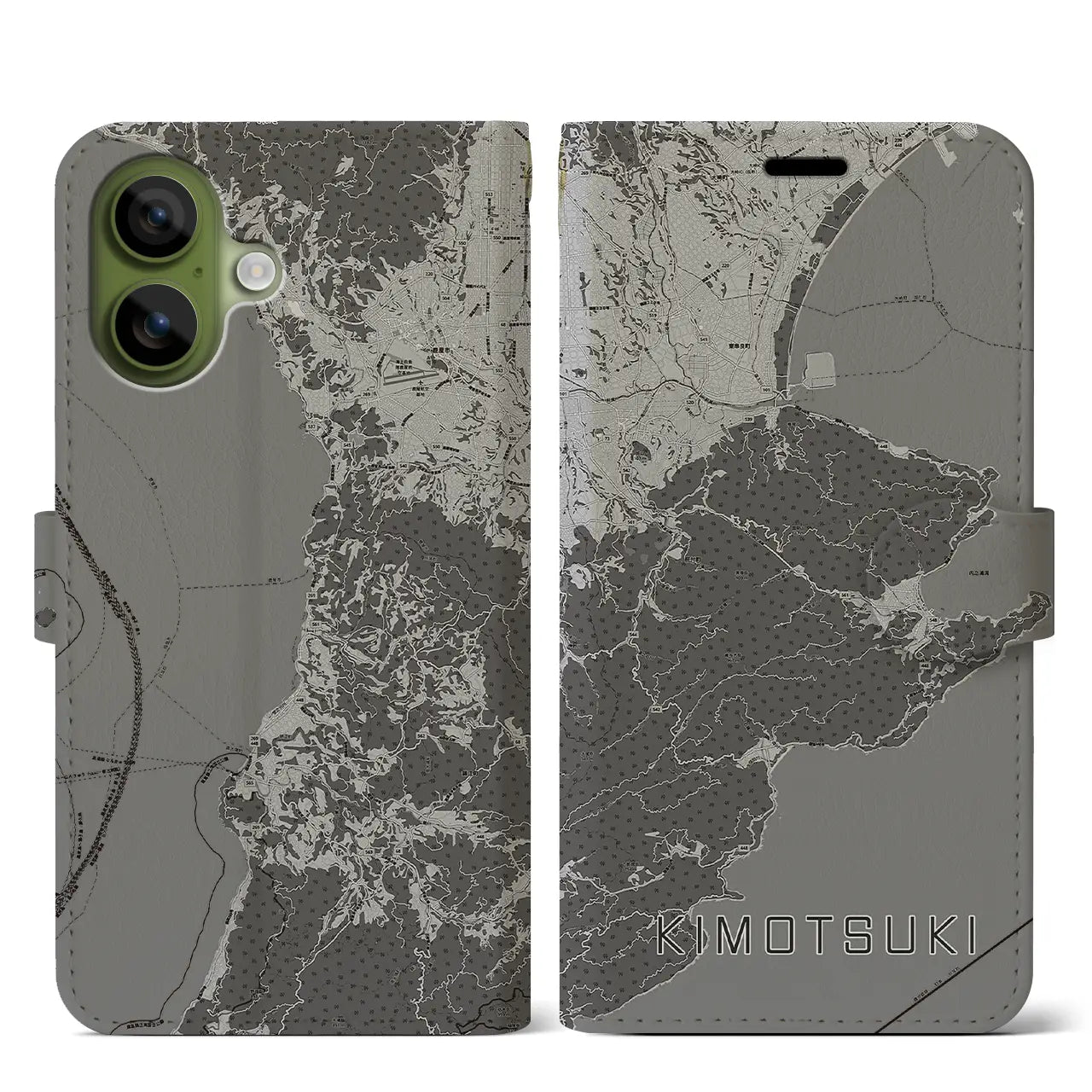 【肝付(鹿児島県)】地図柄iPhoneケース(手帳タイプ)