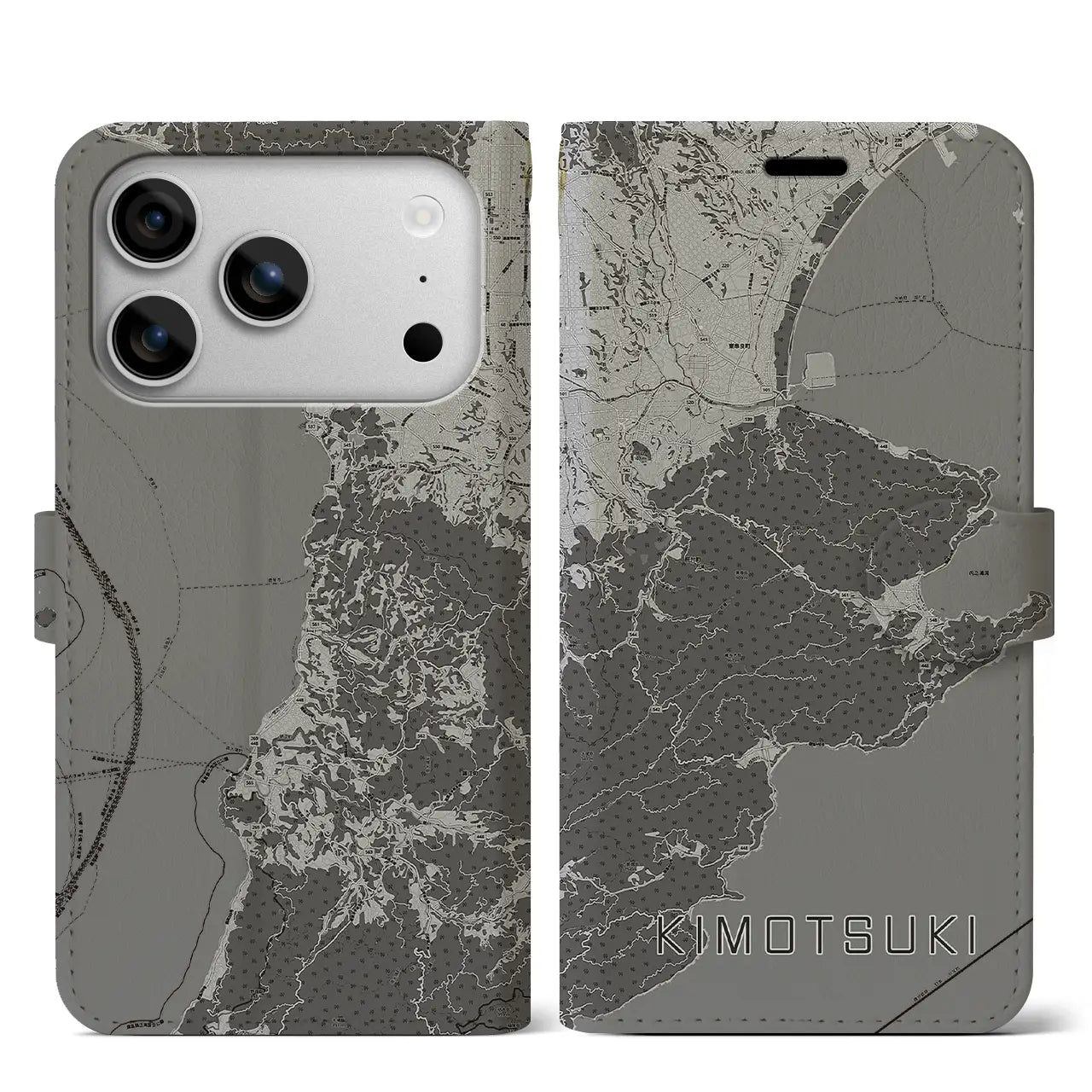 【肝付(鹿児島県)】地図柄iPhoneケース(手帳タイプ)