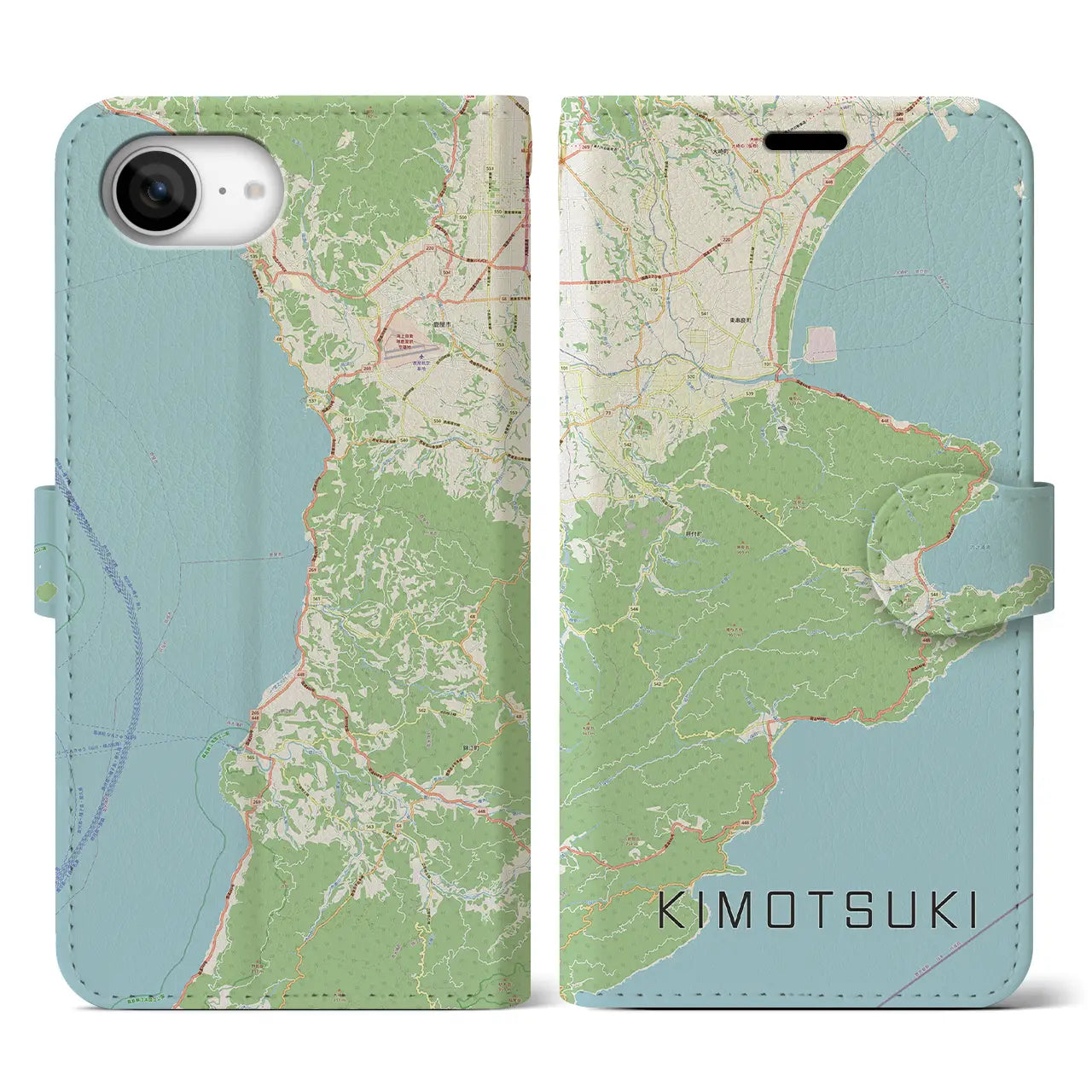 【肝付(鹿児島県)】地図柄iPhoneケース(手帳タイプ)