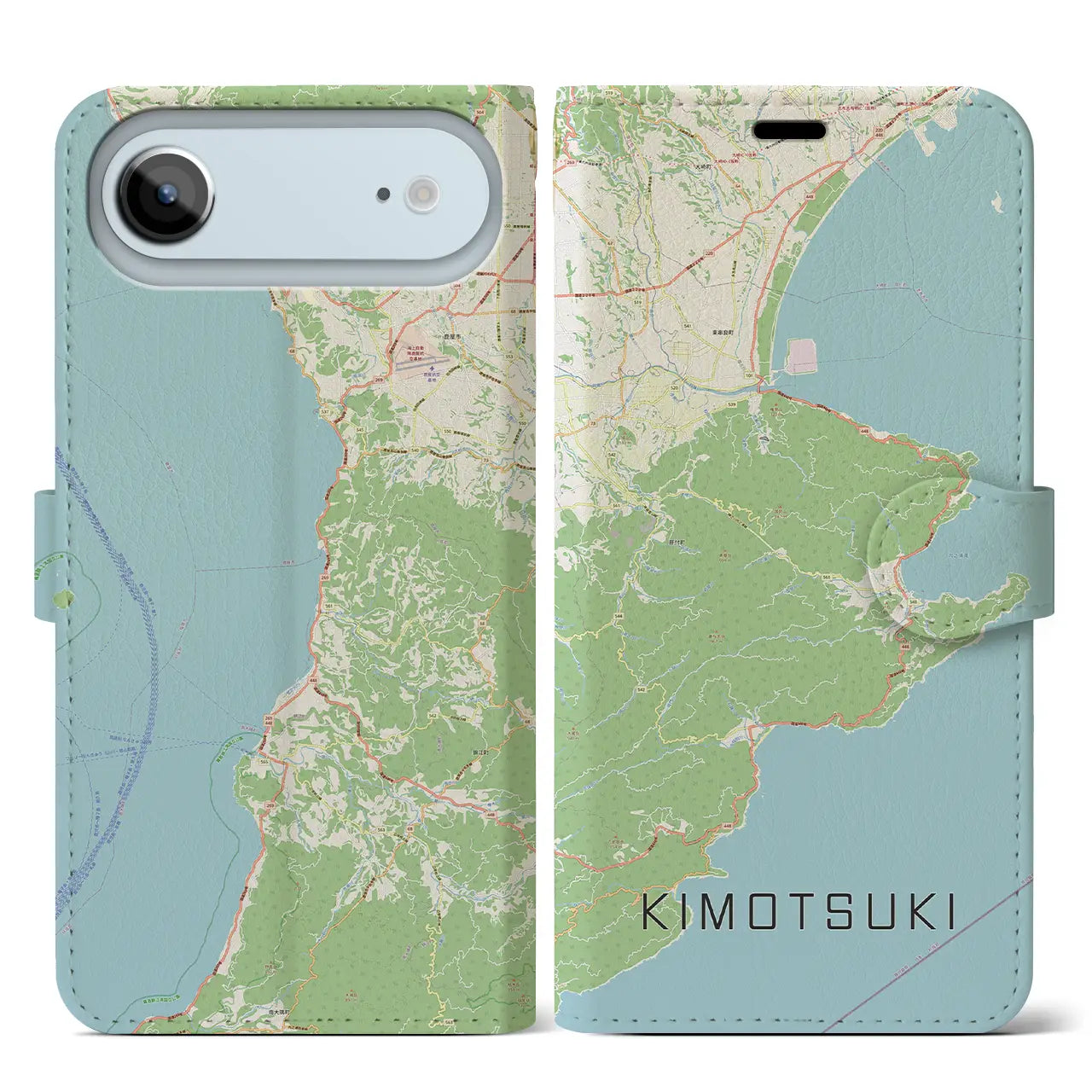 【肝付(鹿児島県)】地図柄iPhoneケース(手帳タイプ)