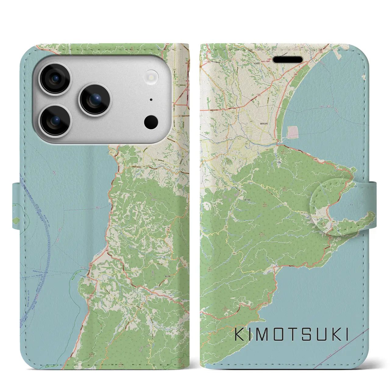 【肝付(鹿児島県)】地図柄iPhoneケース(手帳タイプ)