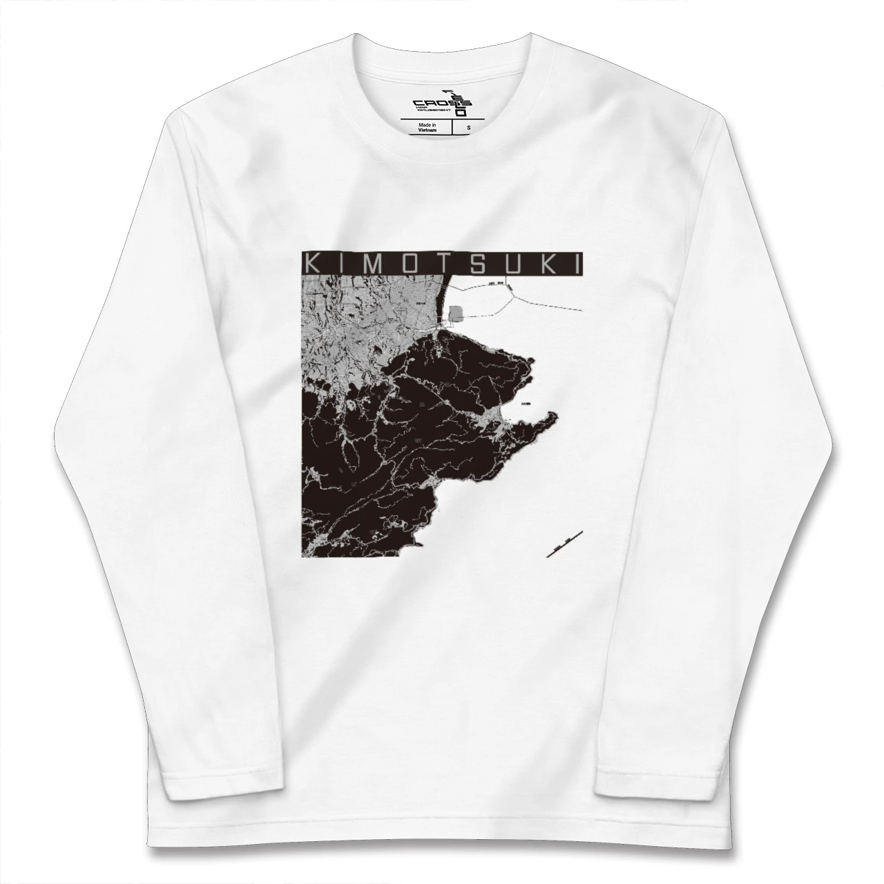 【肝付(鹿児島県)】地図柄ロングスリーブTシャツ