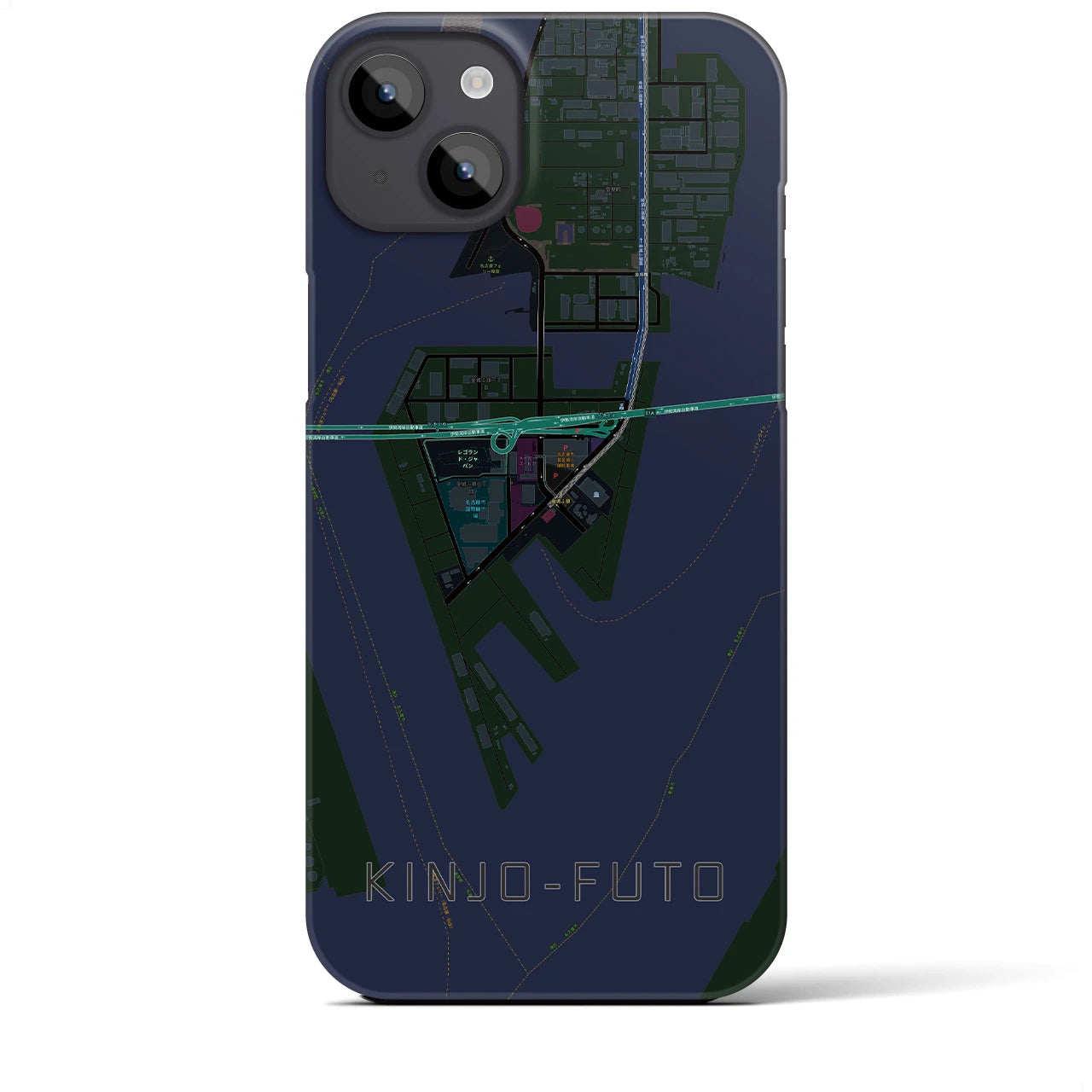 【金城ふ頭(愛知県)】地図柄iPhoneケース(バックカバータイプ)