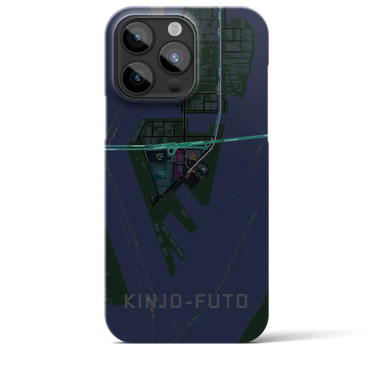 【金城ふ頭(愛知県)】地図柄iPhoneケース(バックカバータイプ)