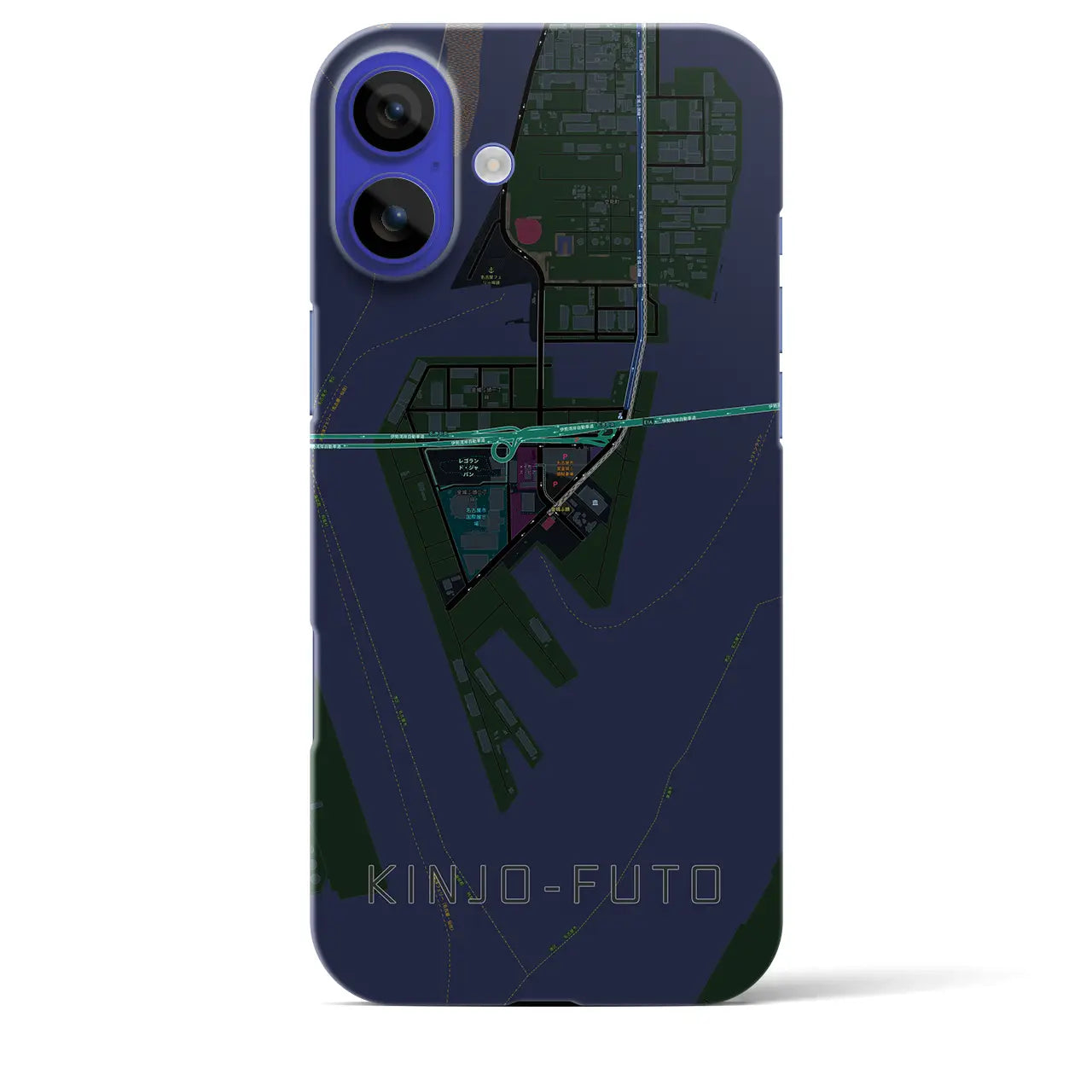 【金城ふ頭(愛知県)】地図柄iPhoneケース(バックカバータイプ)