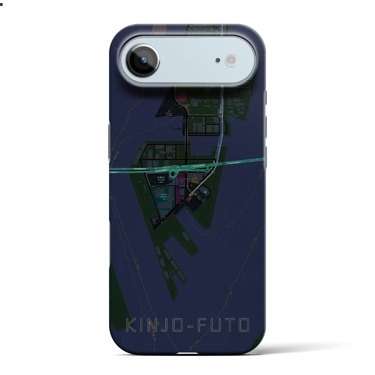【金城ふ頭(愛知県)】地図柄iPhoneケース(バックカバータイプ)