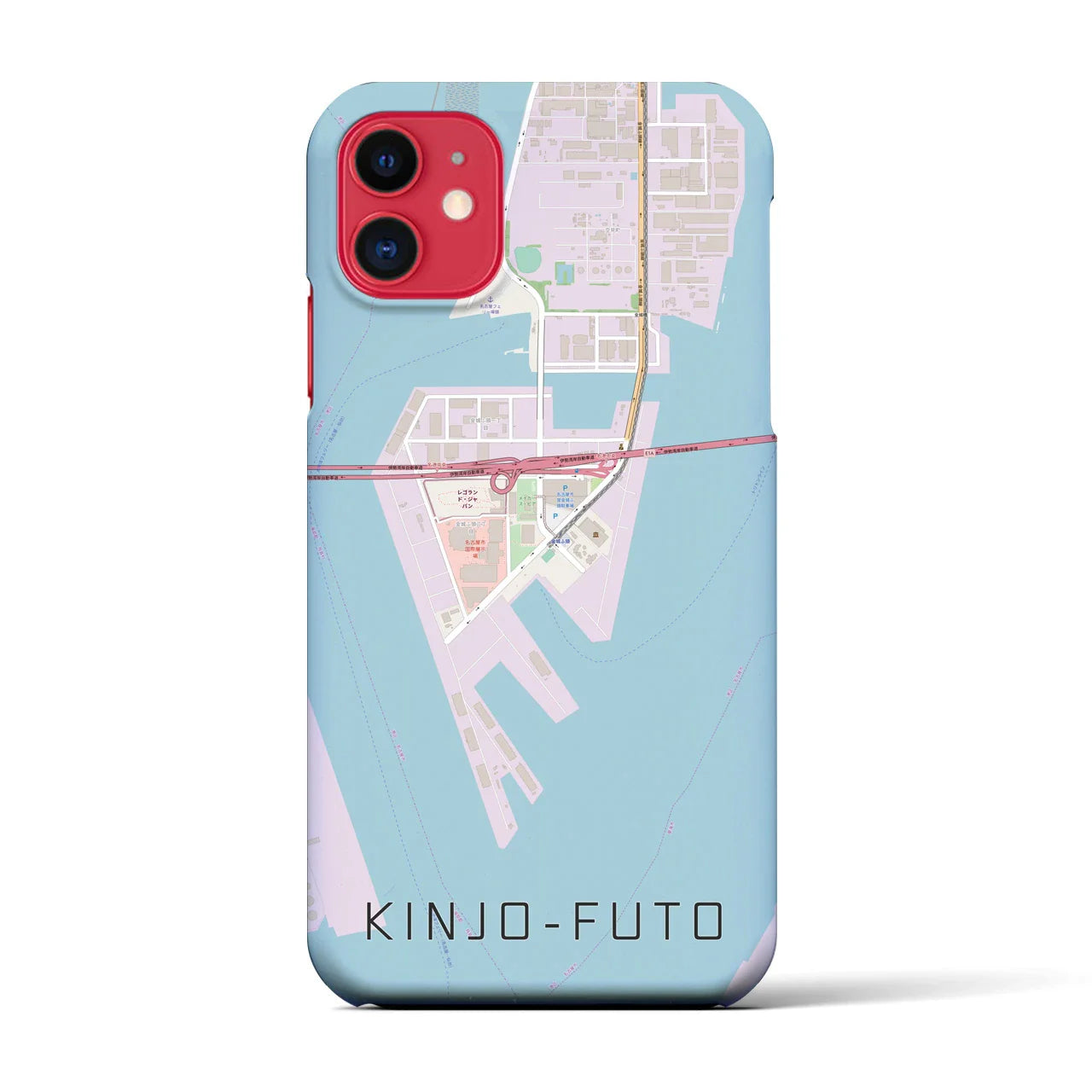 【金城ふ頭(愛知県)】地図柄iPhoneケース(バックカバータイプ)