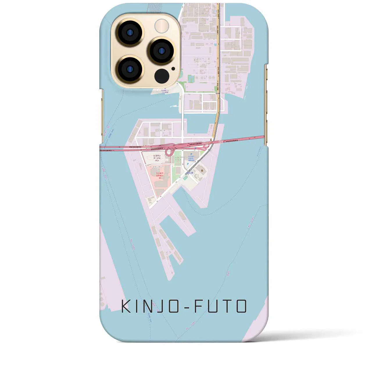 【金城ふ頭(愛知県)】地図柄iPhoneケース(バックカバータイプ)