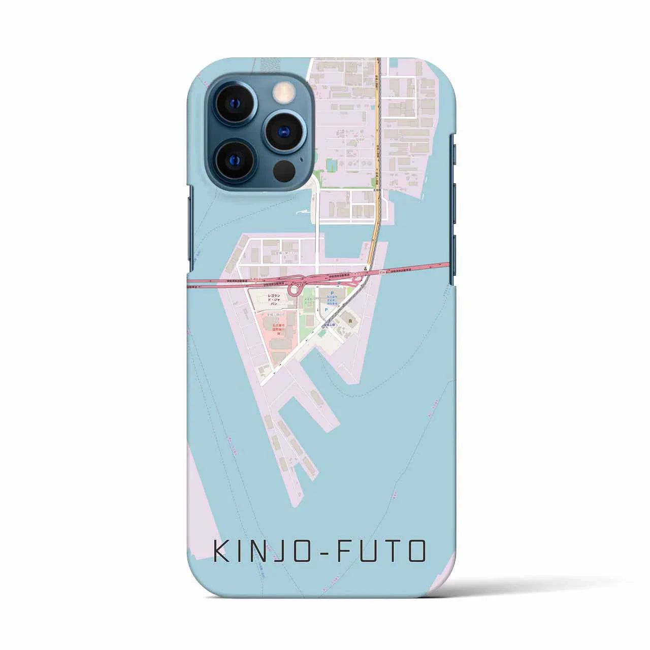 【金城ふ頭(愛知県)】地図柄iPhoneケース(バックカバータイプ)