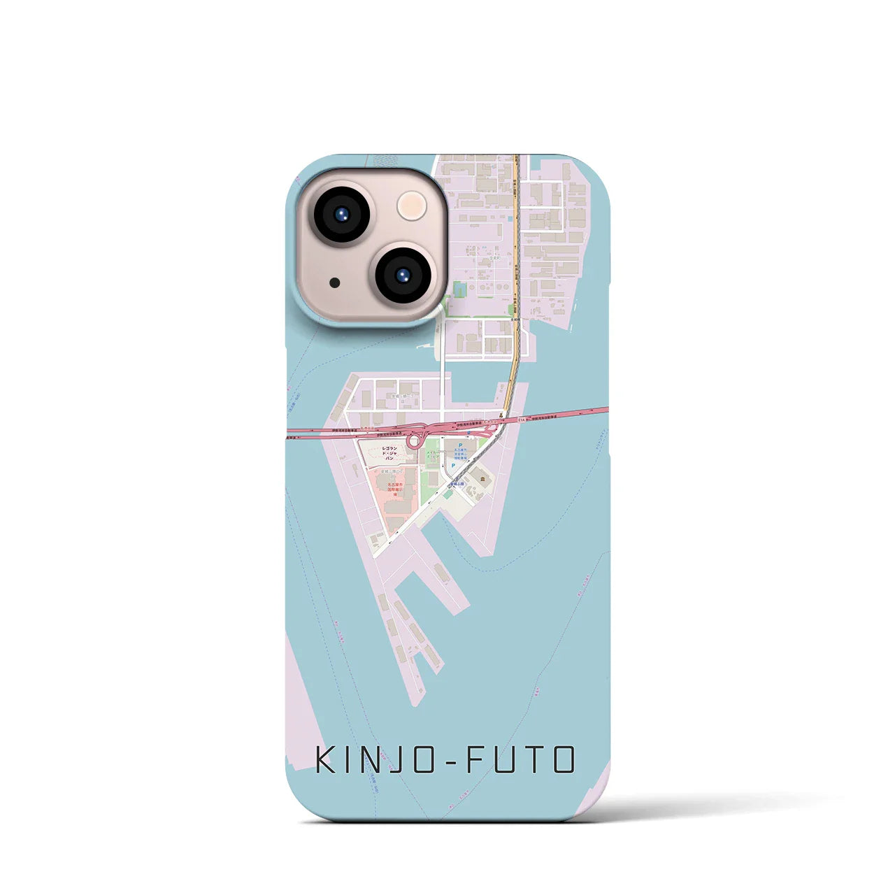 【金城ふ頭(愛知県)】地図柄iPhoneケース(バックカバータイプ)