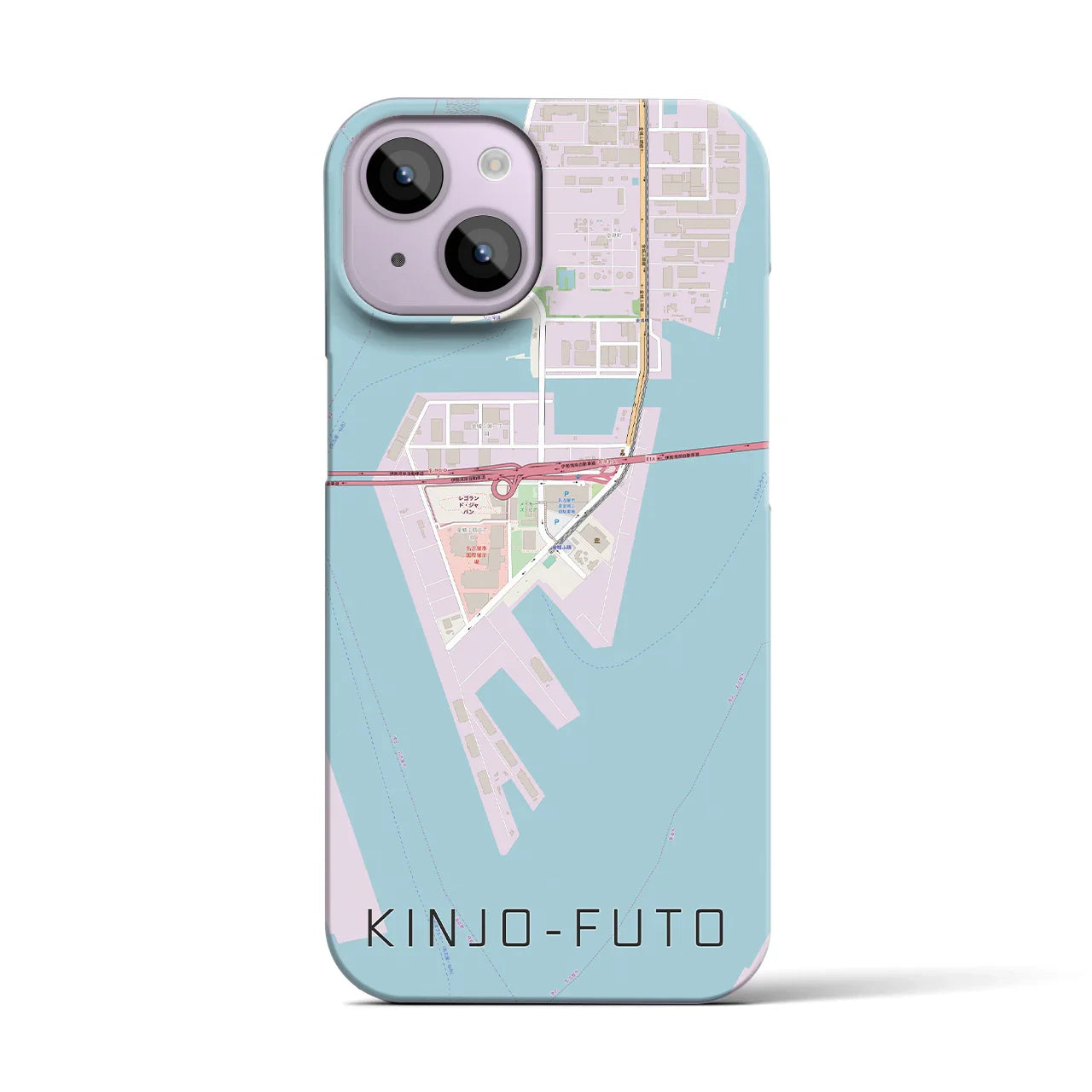 【金城ふ頭(愛知県)】地図柄iPhoneケース(バックカバータイプ)