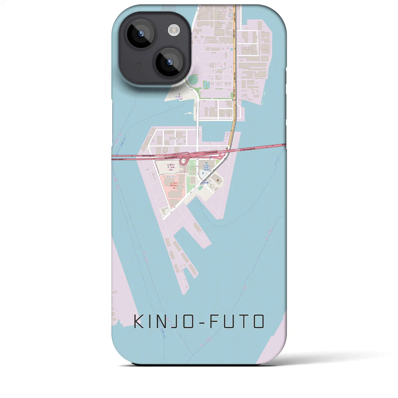 【金城ふ頭(愛知県)】地図柄iPhoneケース(バックカバータイプ)