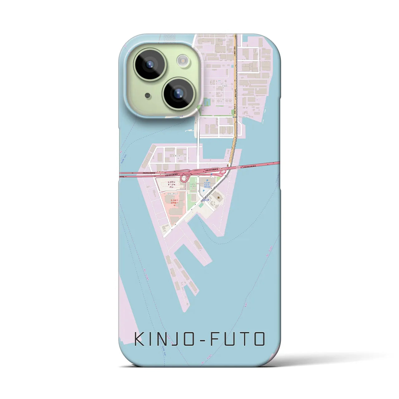 【金城ふ頭(愛知県)】地図柄iPhoneケース(バックカバータイプ)