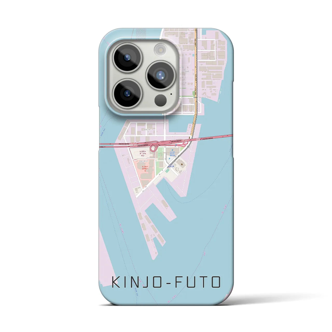 【金城ふ頭(愛知県)】地図柄iPhoneケース(バックカバータイプ)