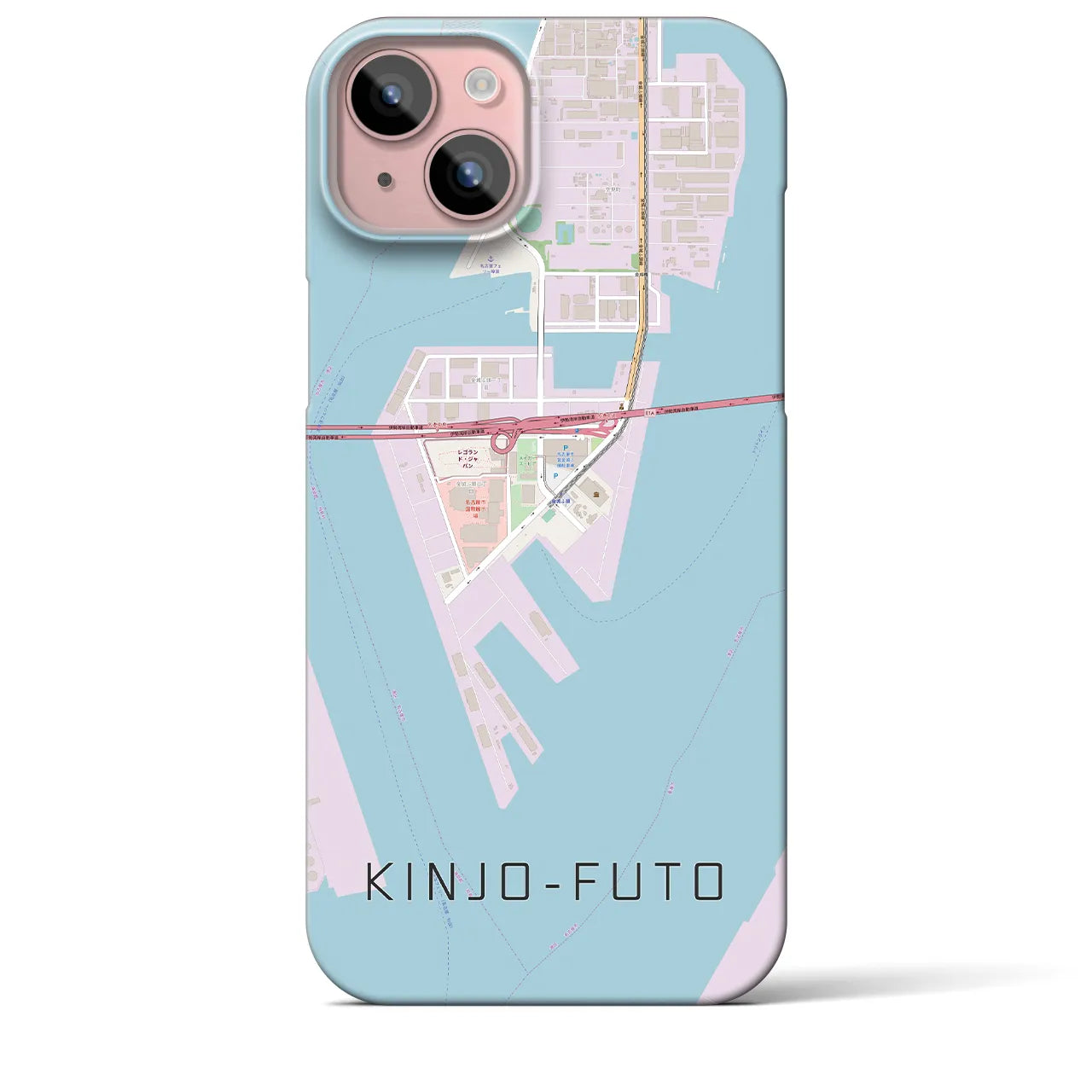 【金城ふ頭(愛知県)】地図柄iPhoneケース(バックカバータイプ)