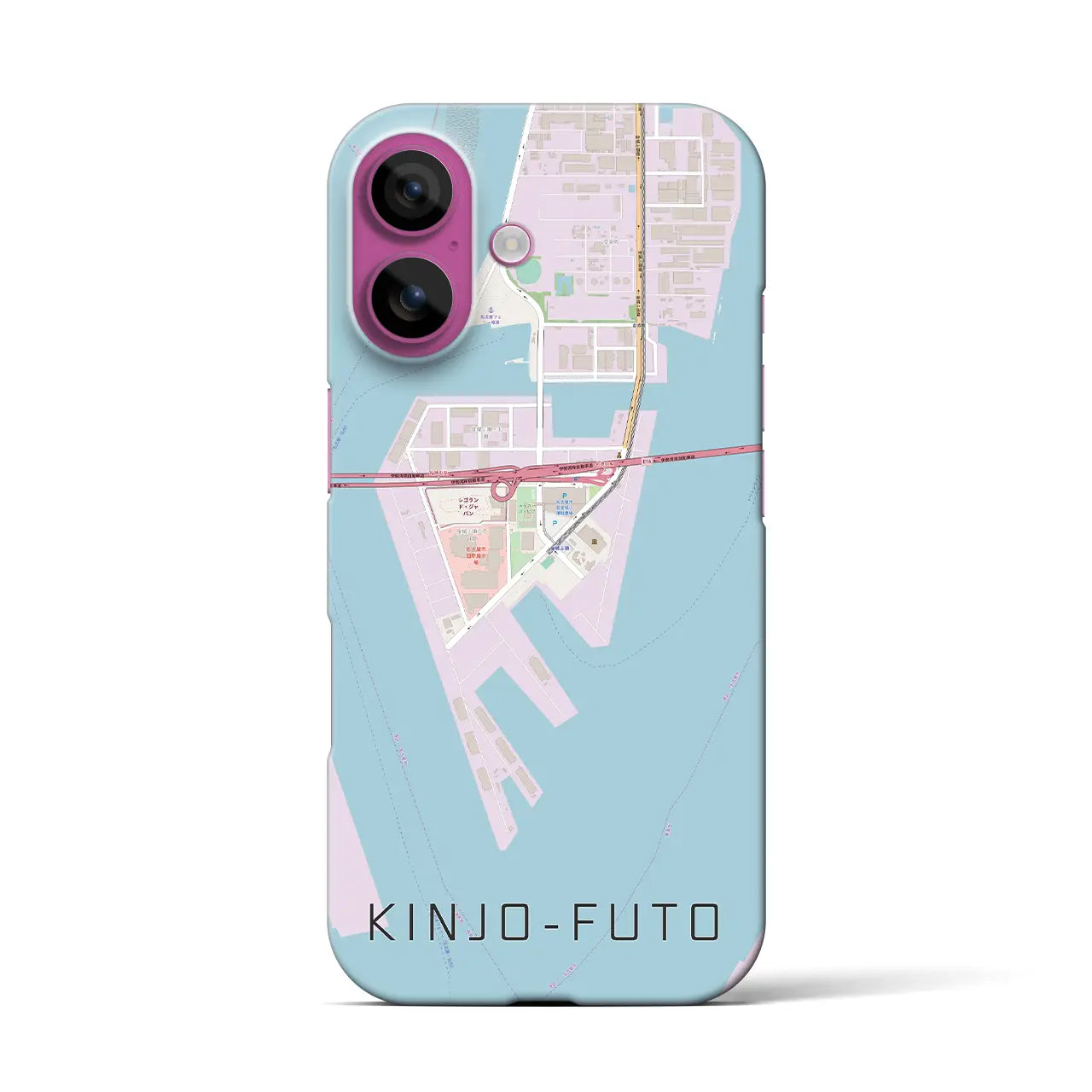 【金城ふ頭(愛知県)】地図柄iPhoneケース(バックカバータイプ)