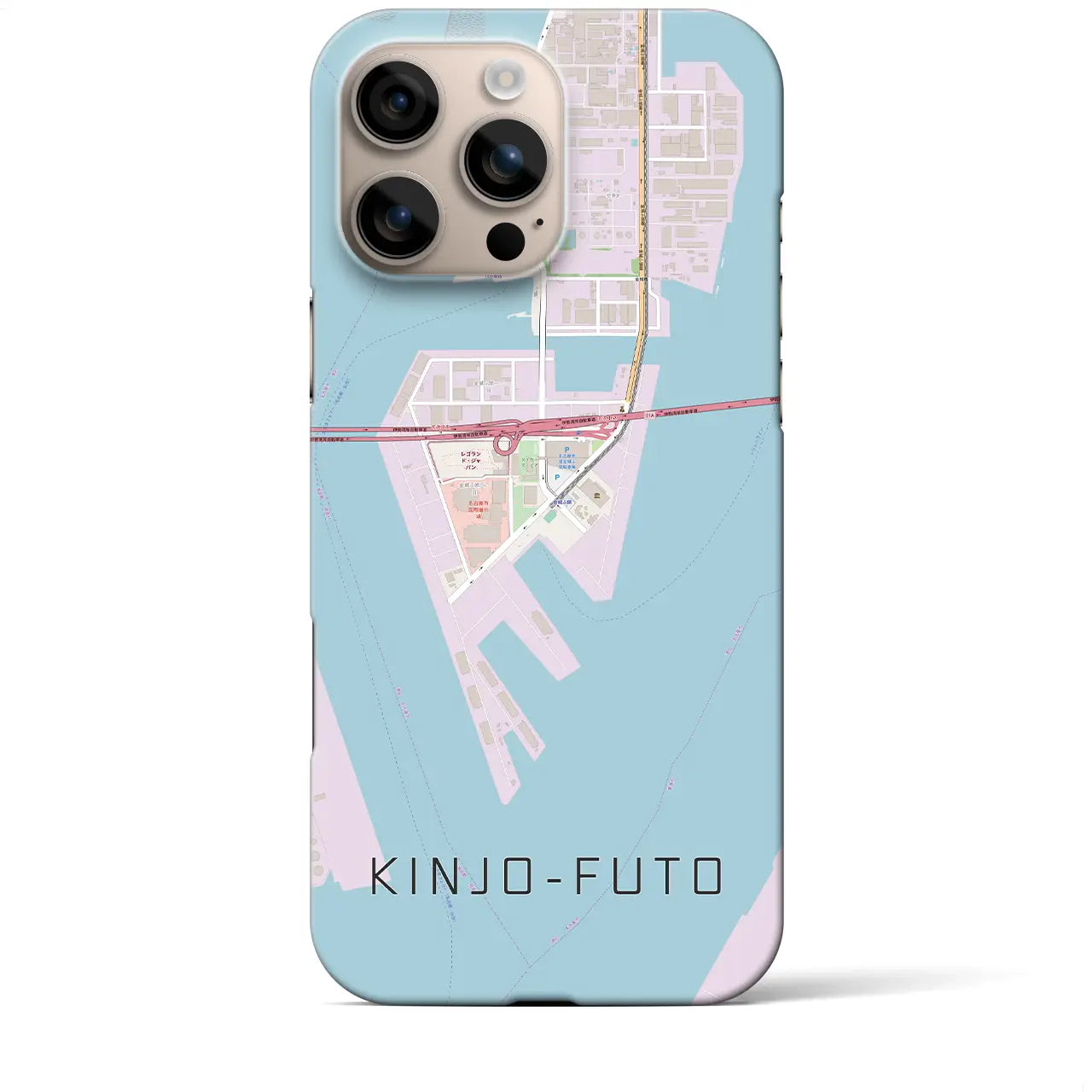 【金城ふ頭(愛知県)】地図柄iPhoneケース(バックカバータイプ)