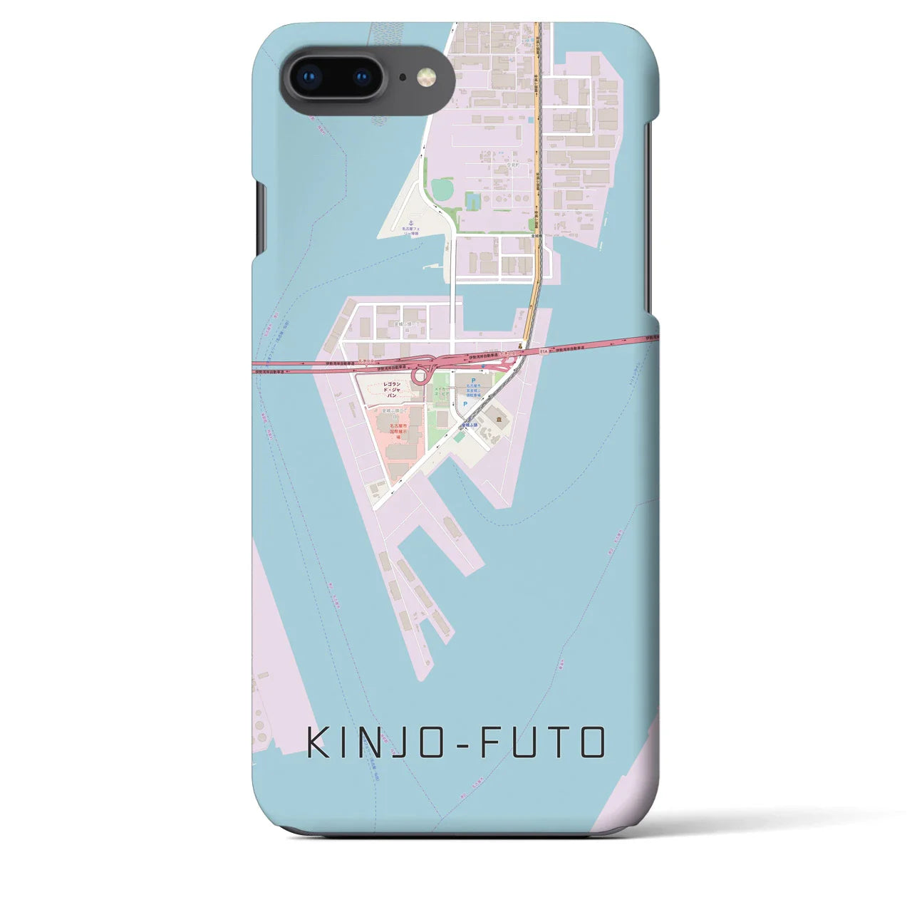 【金城ふ頭(愛知県)】地図柄iPhoneケース(バックカバータイプ)