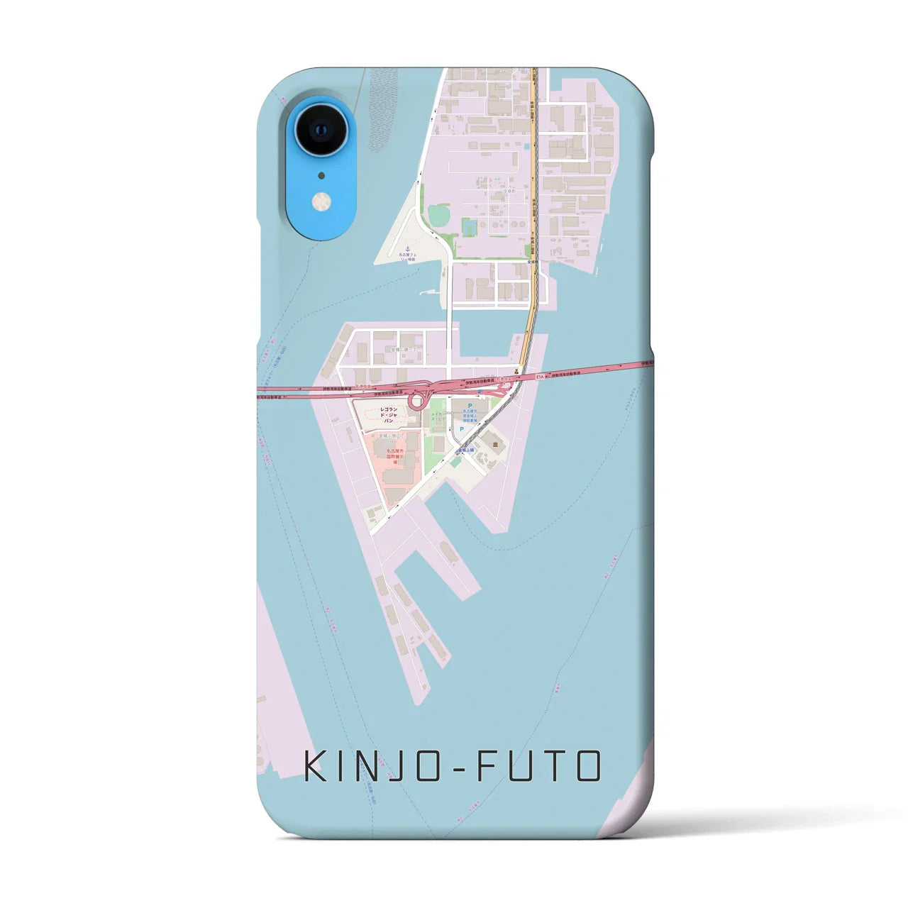 【金城ふ頭(愛知県)】地図柄iPhoneケース(バックカバータイプ)