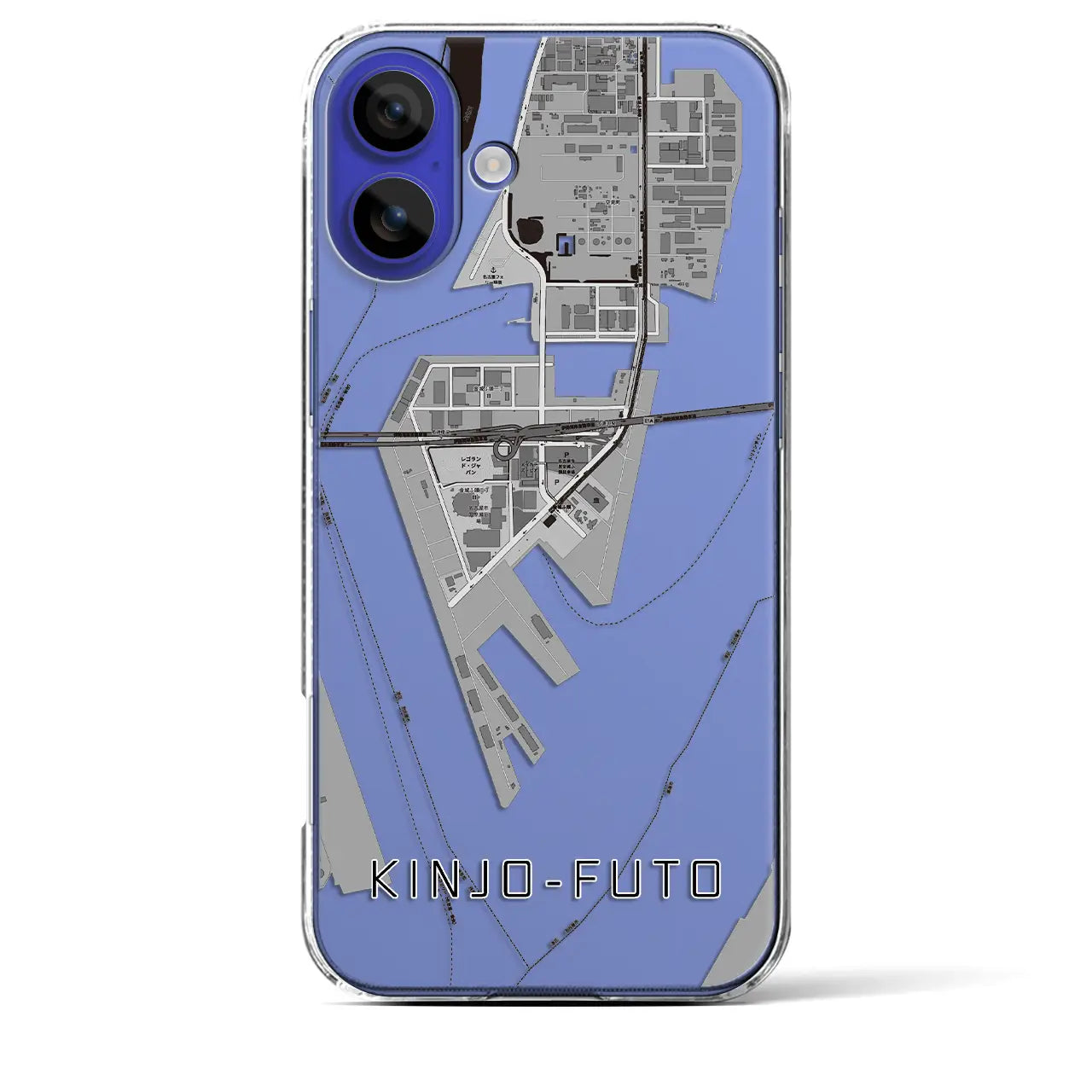 【金城ふ頭(愛知県)】地図柄iPhoneケース(クリアタイプ)