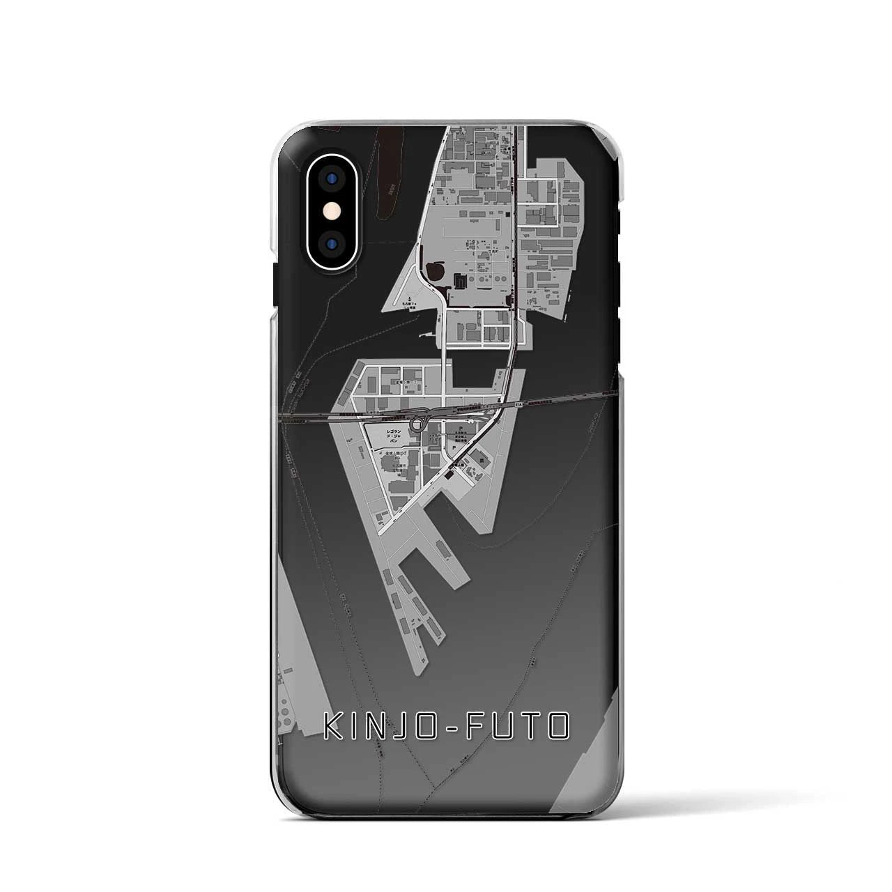 【金城ふ頭(愛知県)】地図柄iPhoneケース(クリアタイプ)