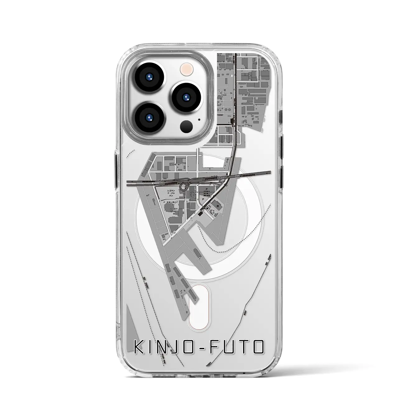 【金城ふ頭(愛知県)】地図柄iPhoneケース(MagSafeタイプ)