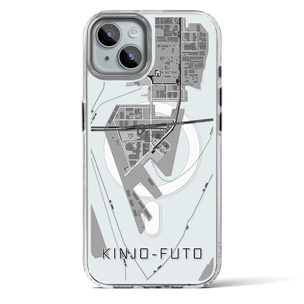 【金城ふ頭(愛知県)】地図柄iPhoneケース(MagSafeタイプ)