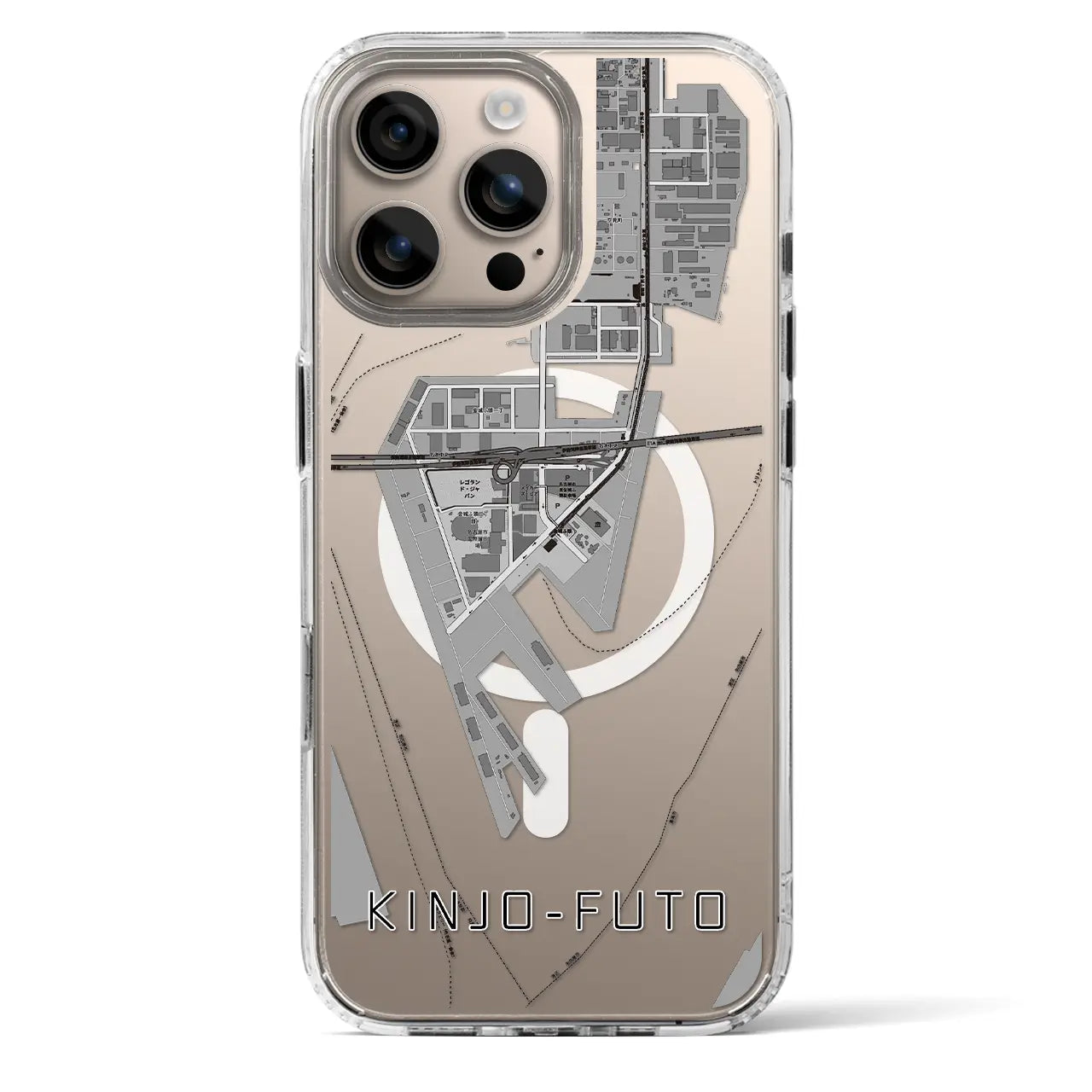 【金城ふ頭(愛知県)】地図柄iPhoneケース(MagSafeタイプ)