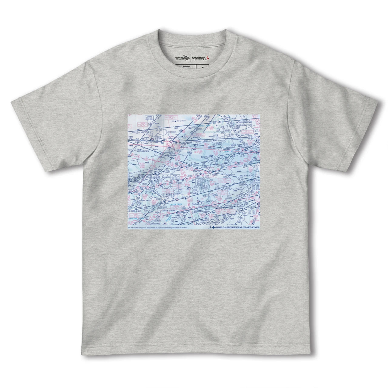 【近畿航空図(大阪府)】航空図Tシャツ