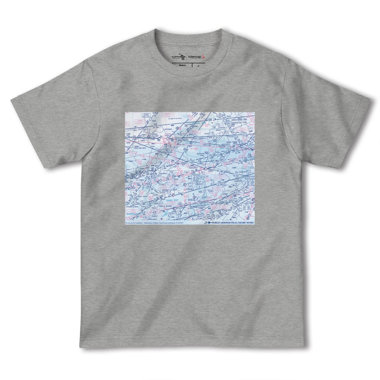 【近畿航空図(大阪府)】航空図Tシャツ