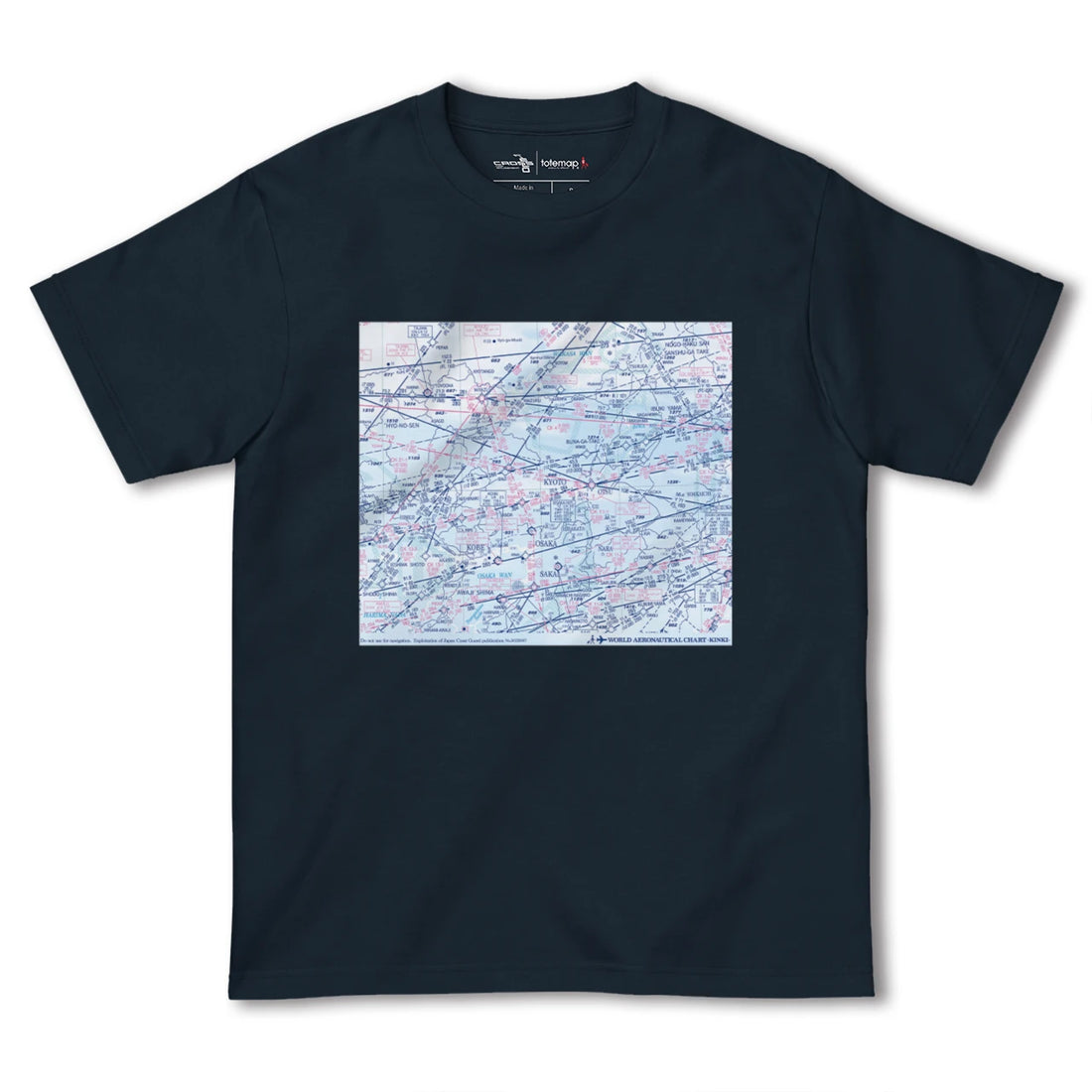 【近畿航空図(大阪府)】航空図Tシャツ