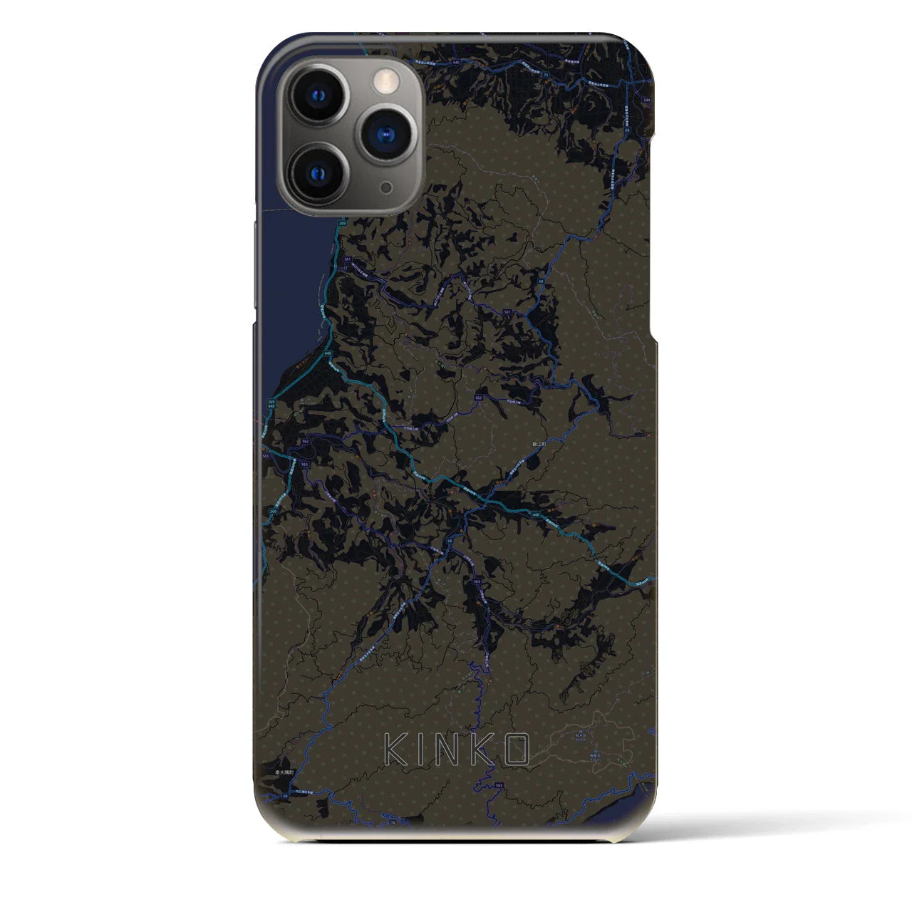 【錦江(鹿児島県)】地図柄iPhoneケース(バックカバータイプ)