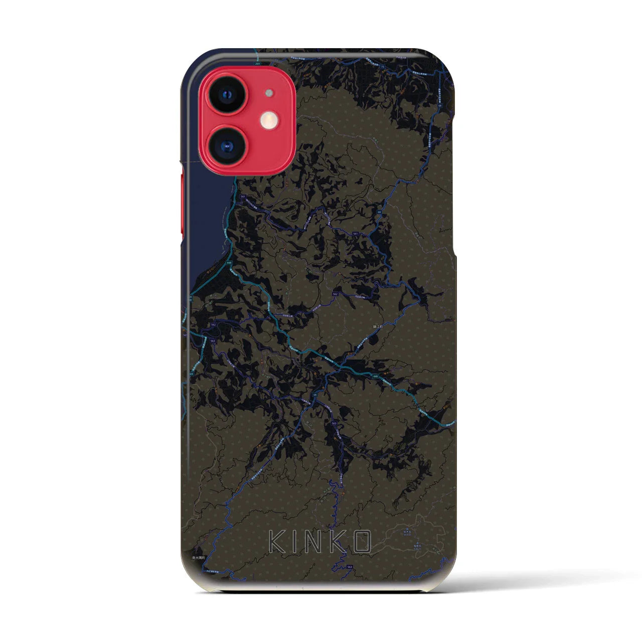 【錦江(鹿児島県)】地図柄iPhoneケース(バックカバータイプ)