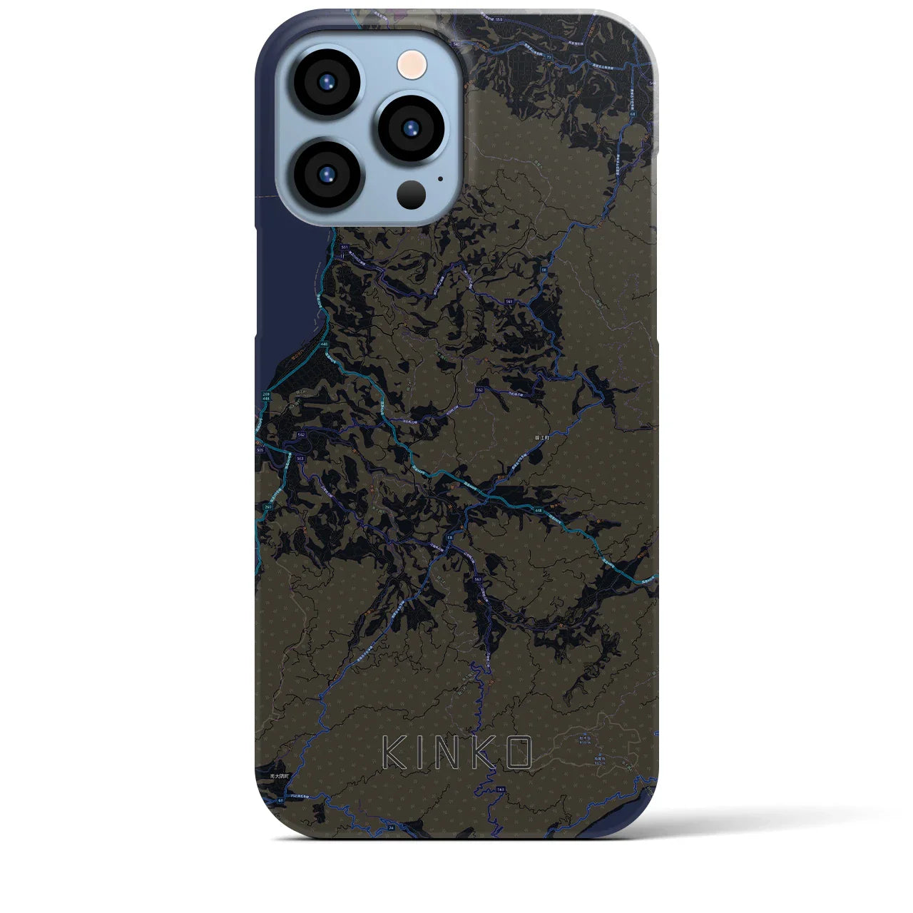 【錦江(鹿児島県)】地図柄iPhoneケース(バックカバータイプ)