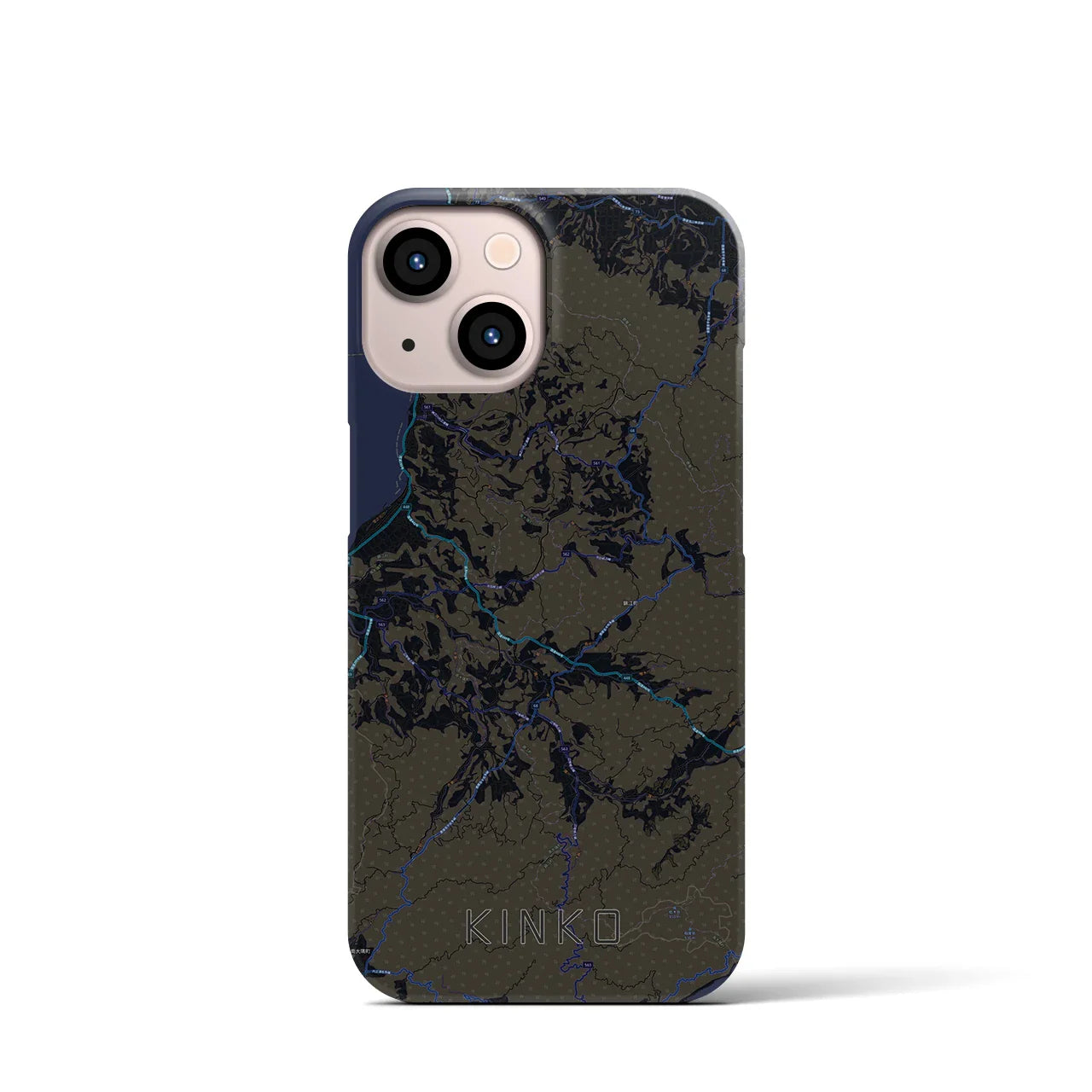 【錦江(鹿児島県)】地図柄iPhoneケース(バックカバータイプ)