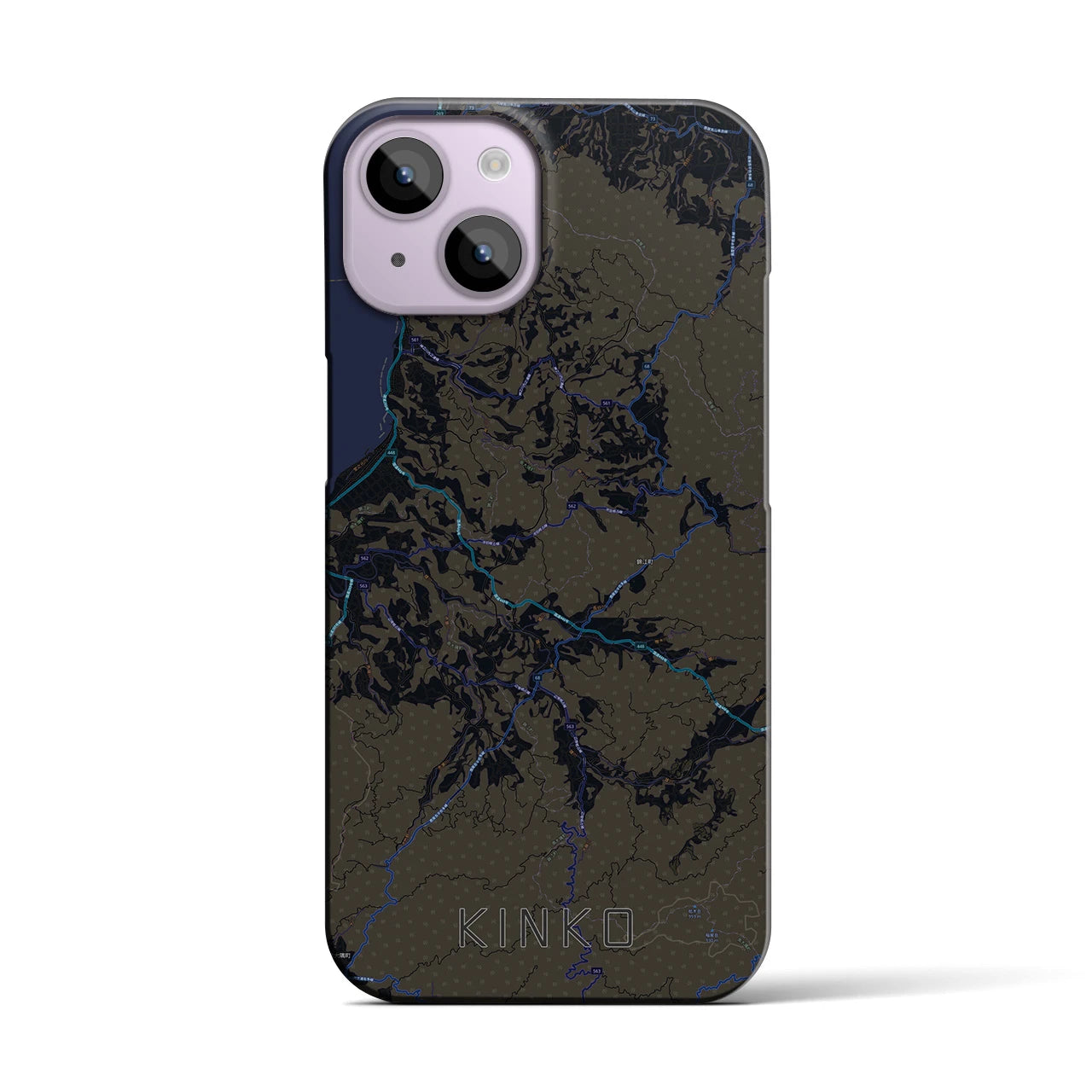 【錦江(鹿児島県)】地図柄iPhoneケース(バックカバータイプ)