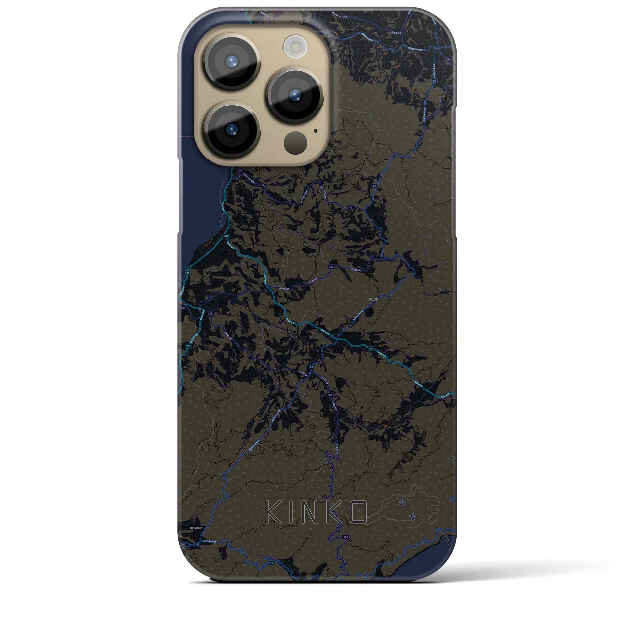 【錦江(鹿児島県)】地図柄iPhoneケース(バックカバータイプ)