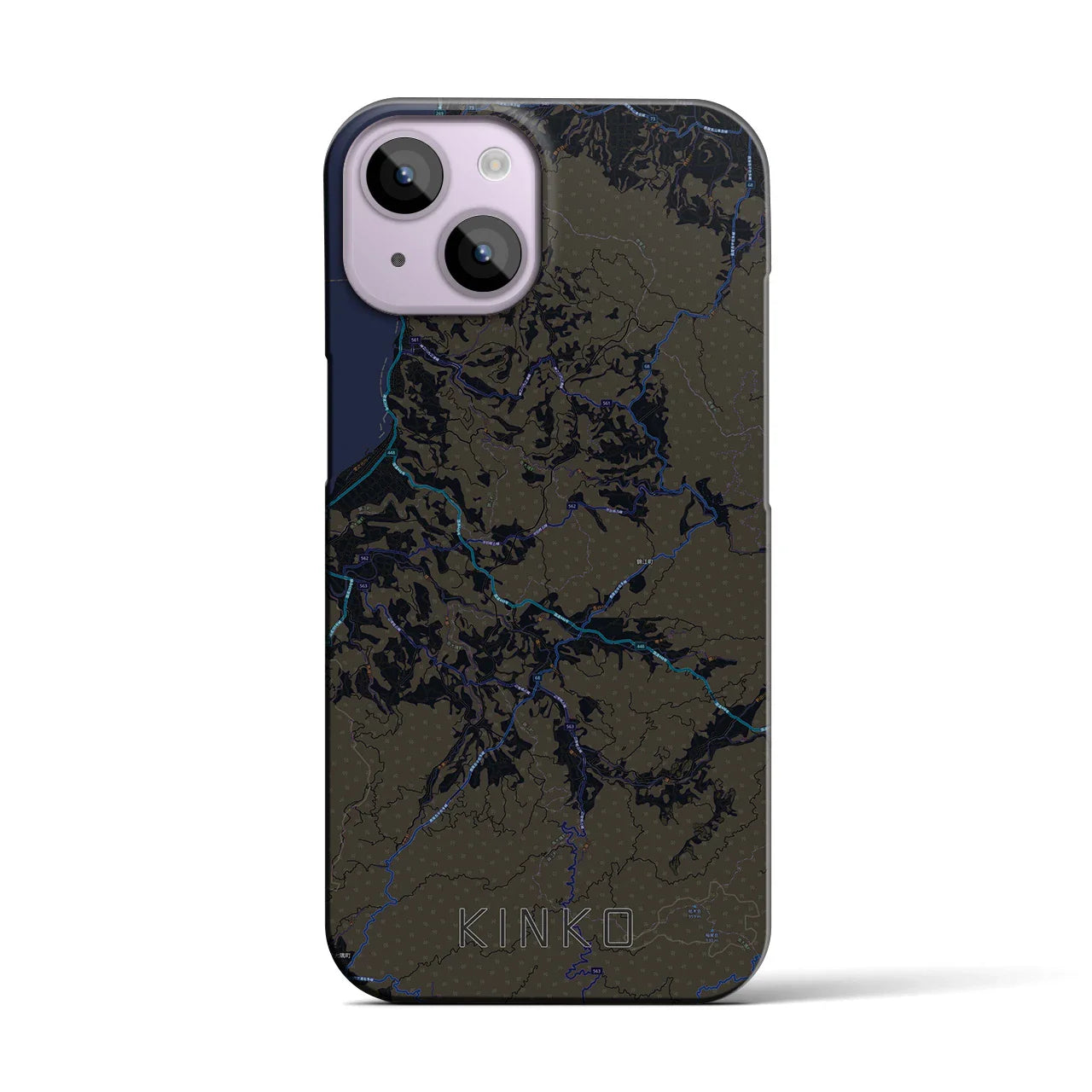 【錦江(鹿児島県)】地図柄iPhoneケース(バックカバータイプ)