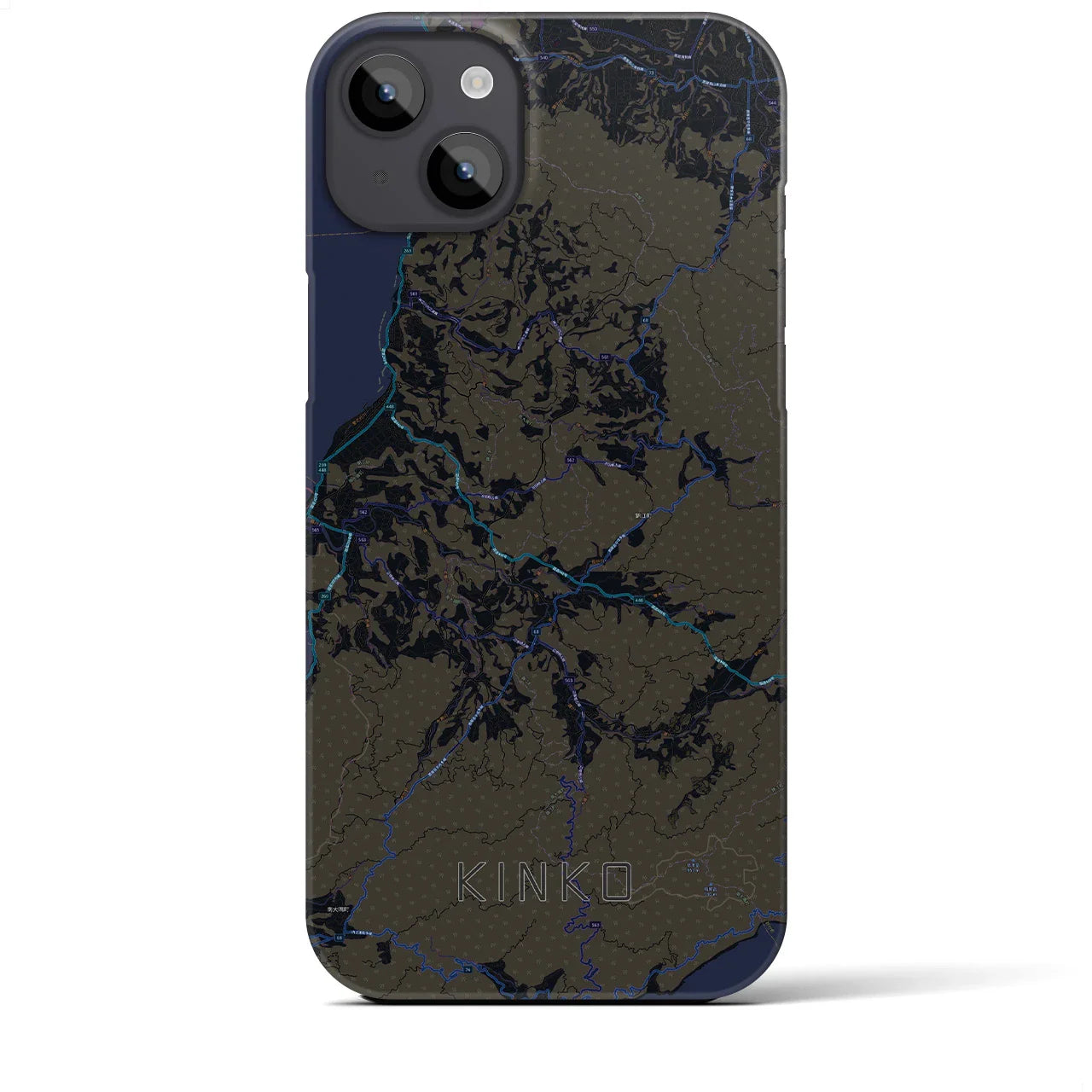 【錦江(鹿児島県)】地図柄iPhoneケース(バックカバータイプ)