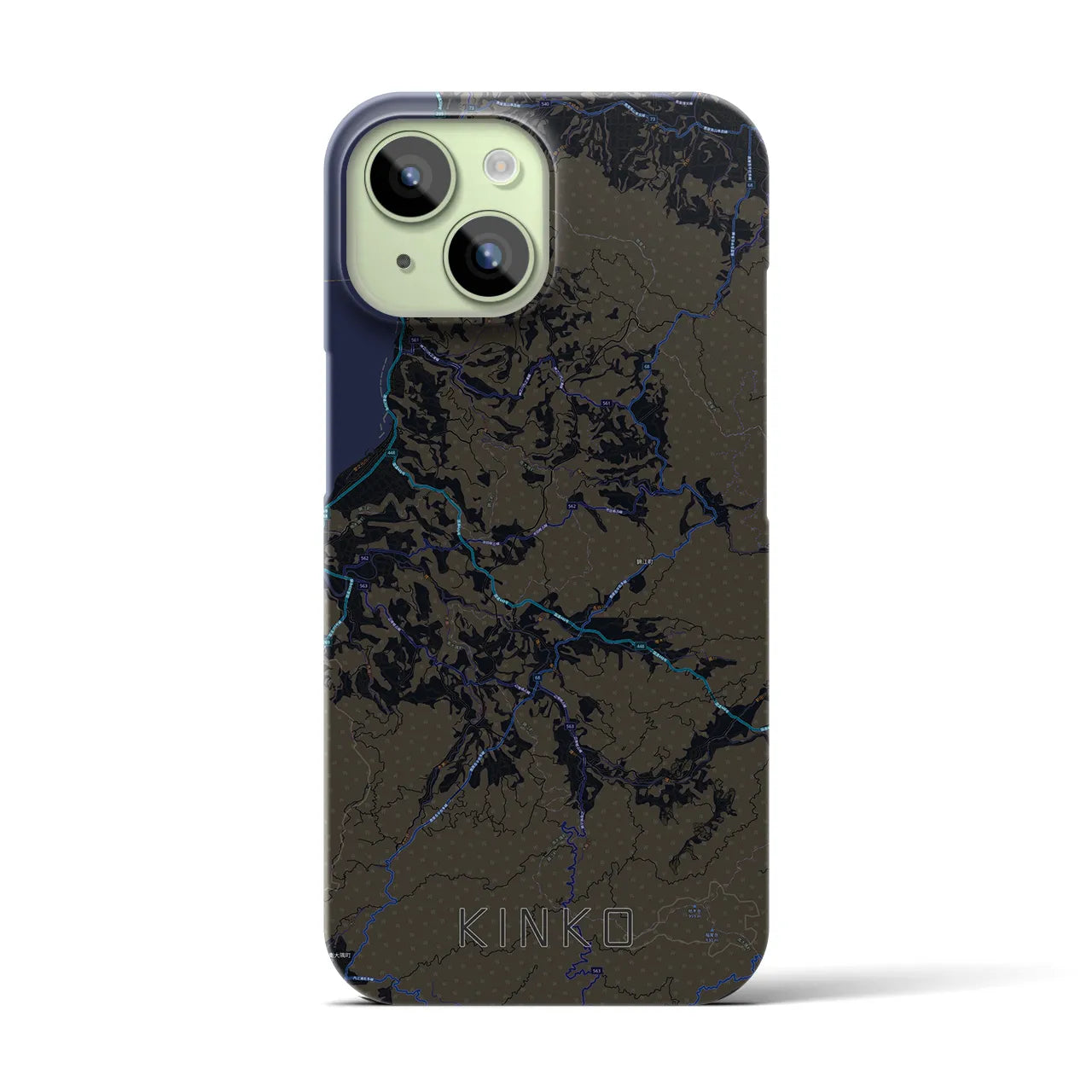 【錦江(鹿児島県)】地図柄iPhoneケース(バックカバータイプ)