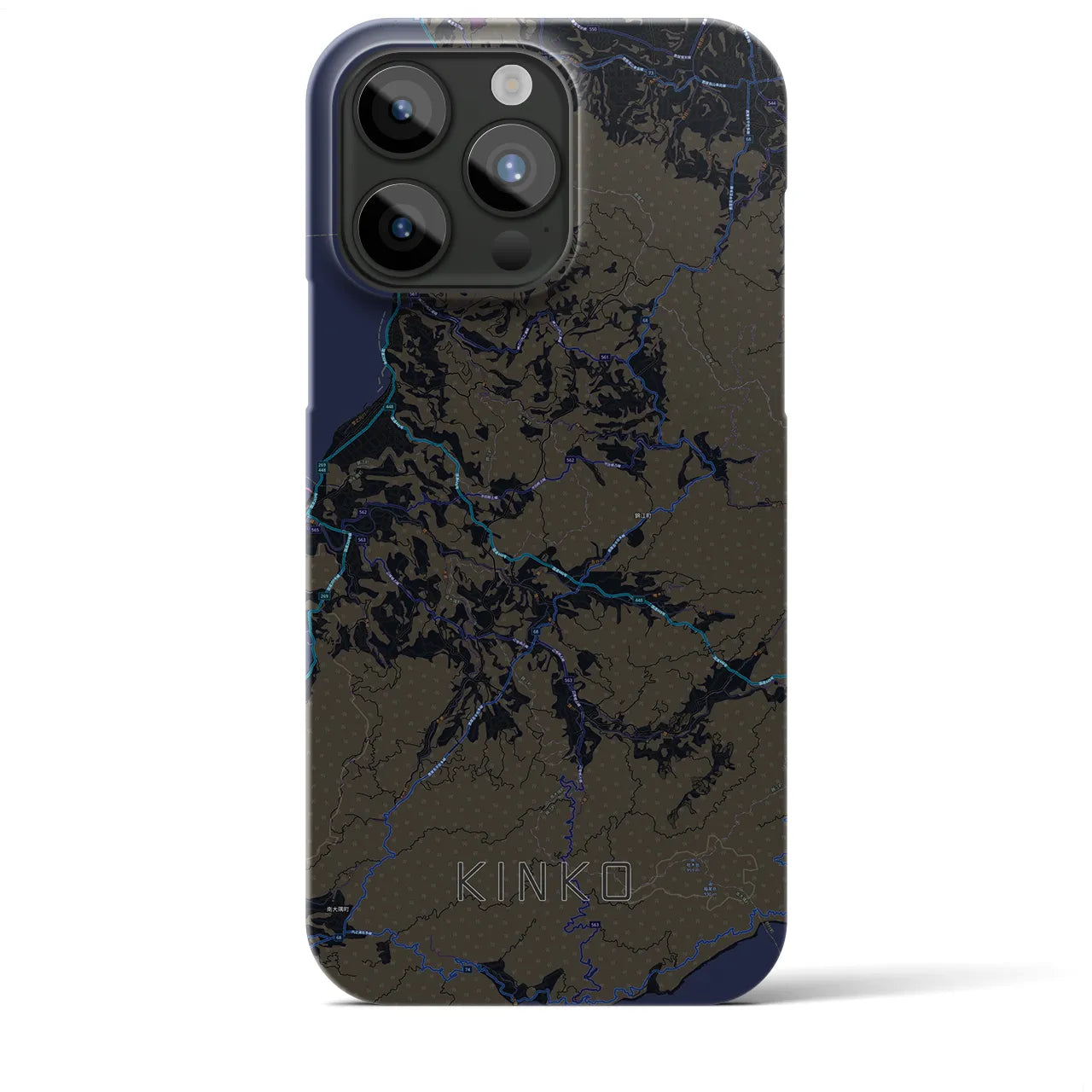 【錦江(鹿児島県)】地図柄iPhoneケース(バックカバータイプ)