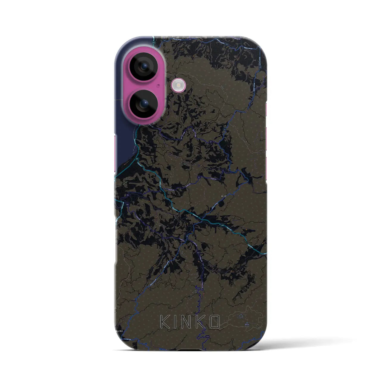 【錦江(鹿児島県)】地図柄iPhoneケース(バックカバータイプ)