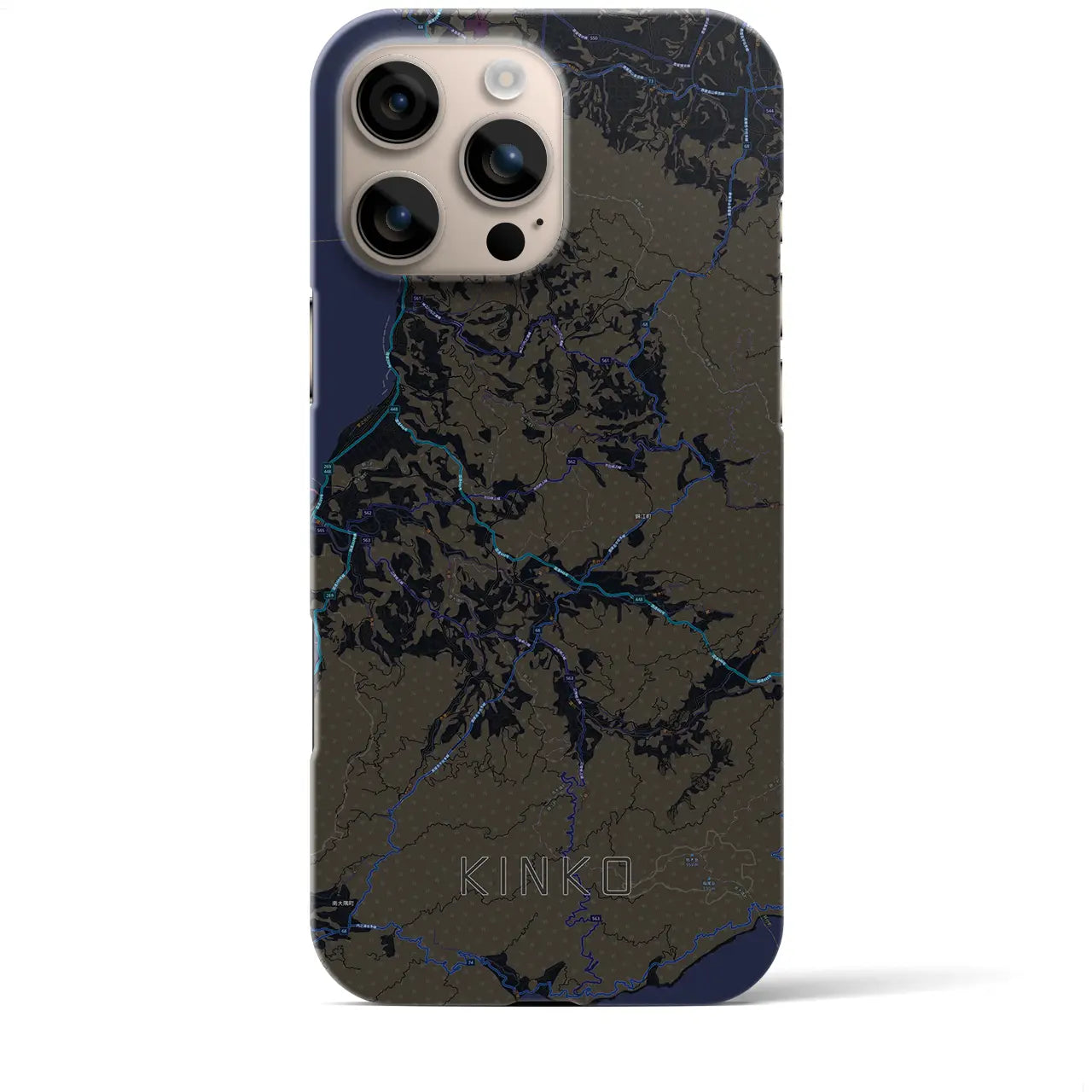【錦江(鹿児島県)】地図柄iPhoneケース(バックカバータイプ)