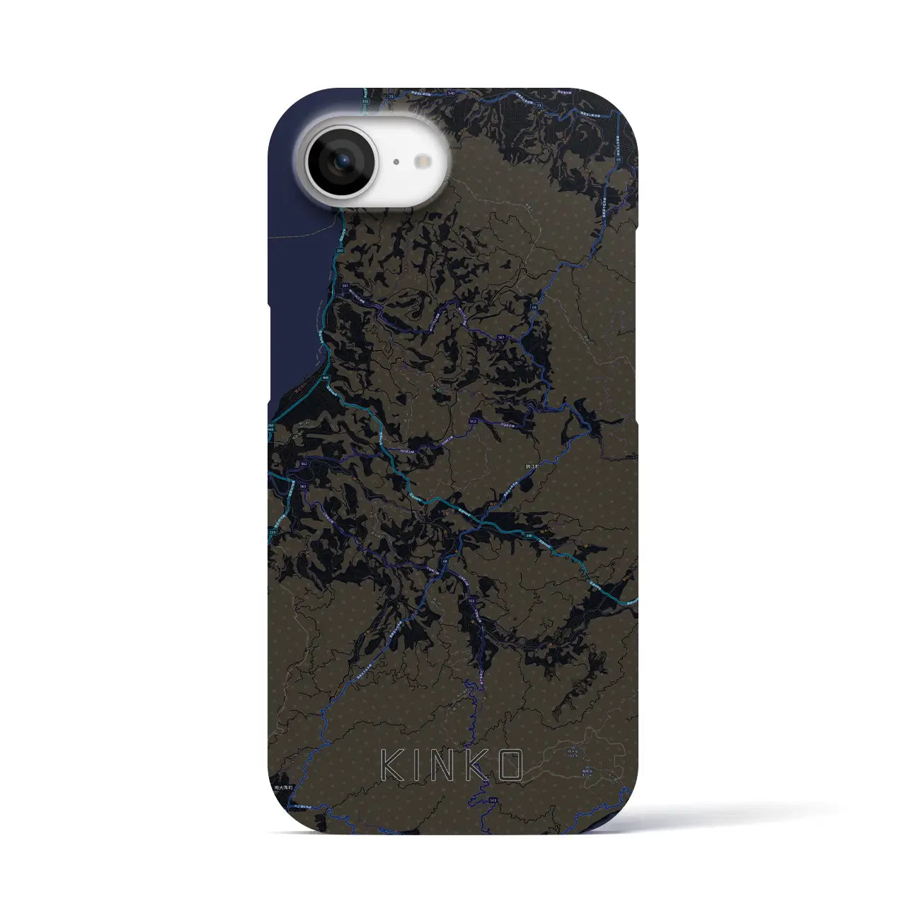 【錦江(鹿児島県)】地図柄iPhoneケース(バックカバータイプ)